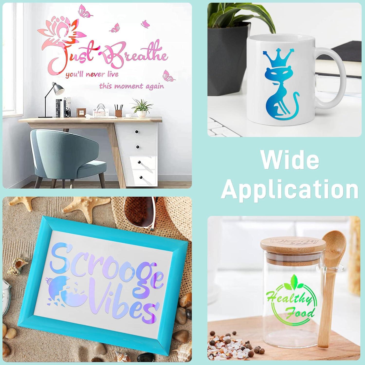 Vinilo Holográfico Permanente IModeur 5 Hojas 30.48x30.48 cm