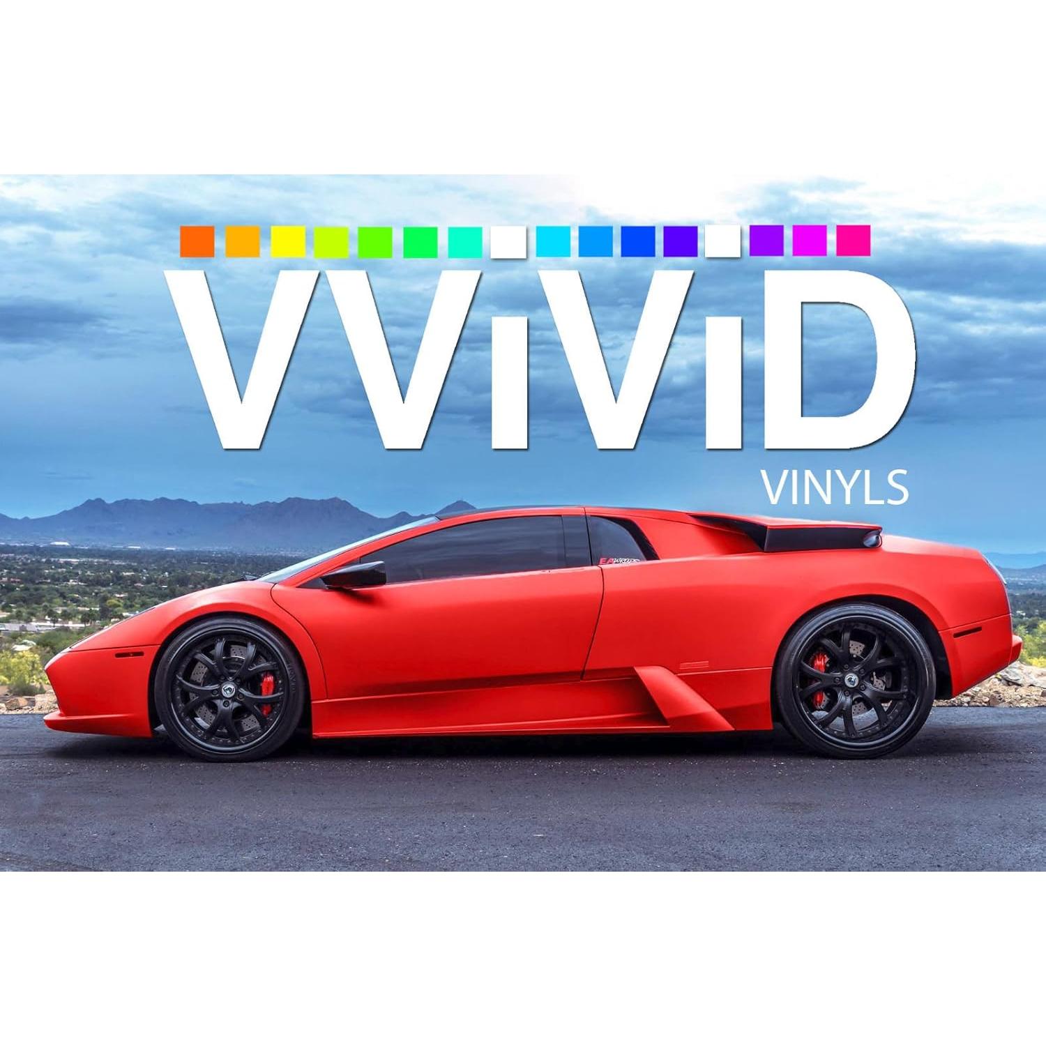 Vinilo Envoltura Coche VViViD Rojo Satinado 0.30m x 1.52m