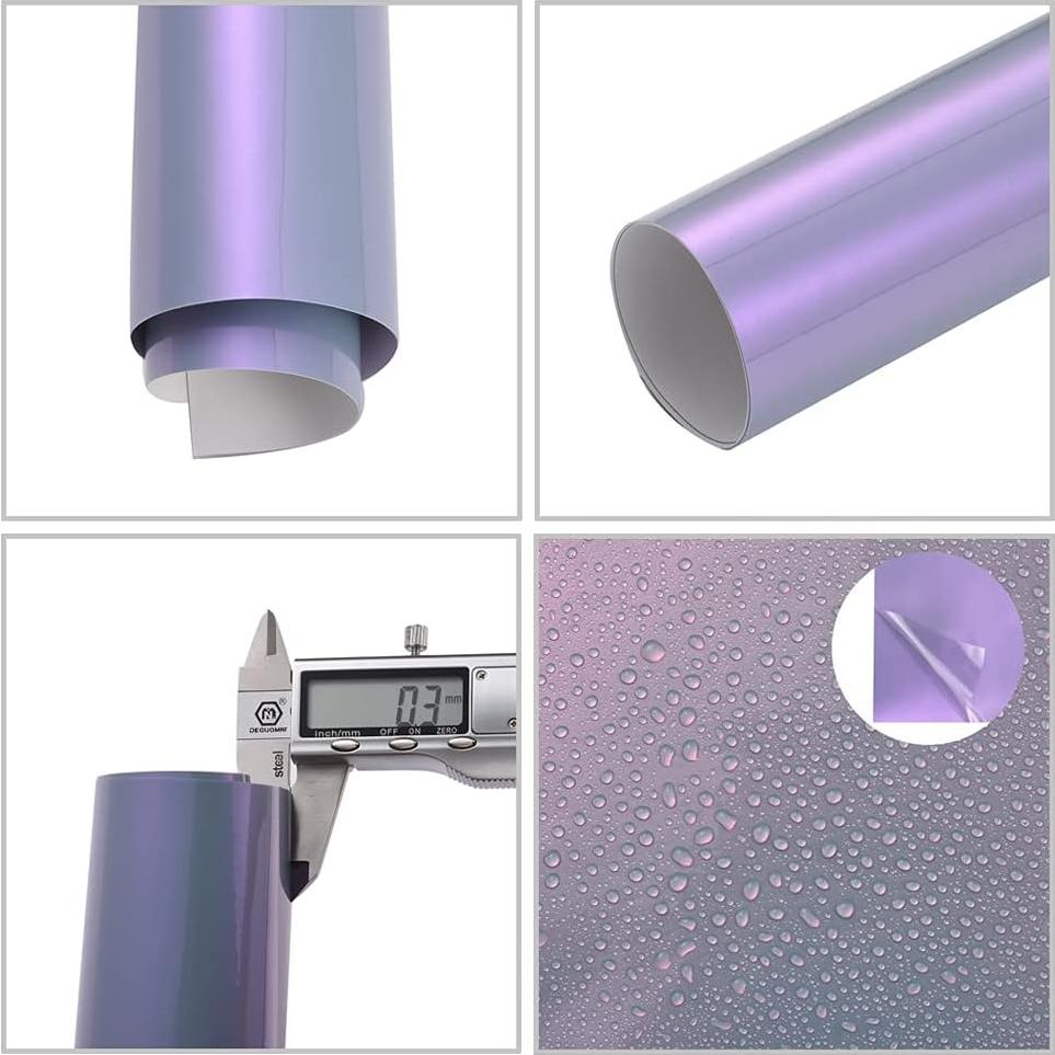 Vinilo Adhesivo Chameleon ATMOMO 150 x 30 cm Gris a Púrpura