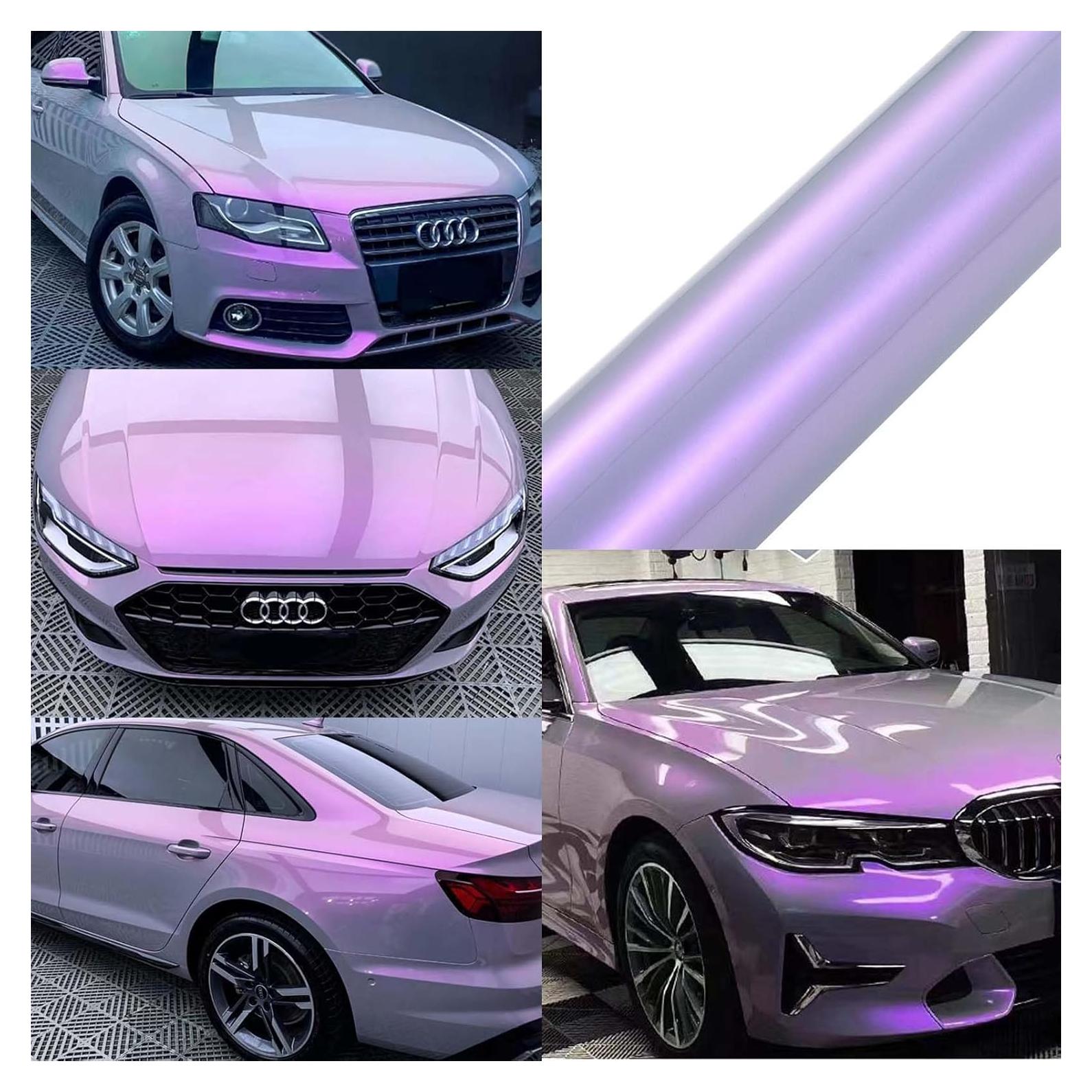 Vinilo Adhesivo para Envoltura de Coche YOLACKEY Gris a Púrpura 0.30m x 1.52m