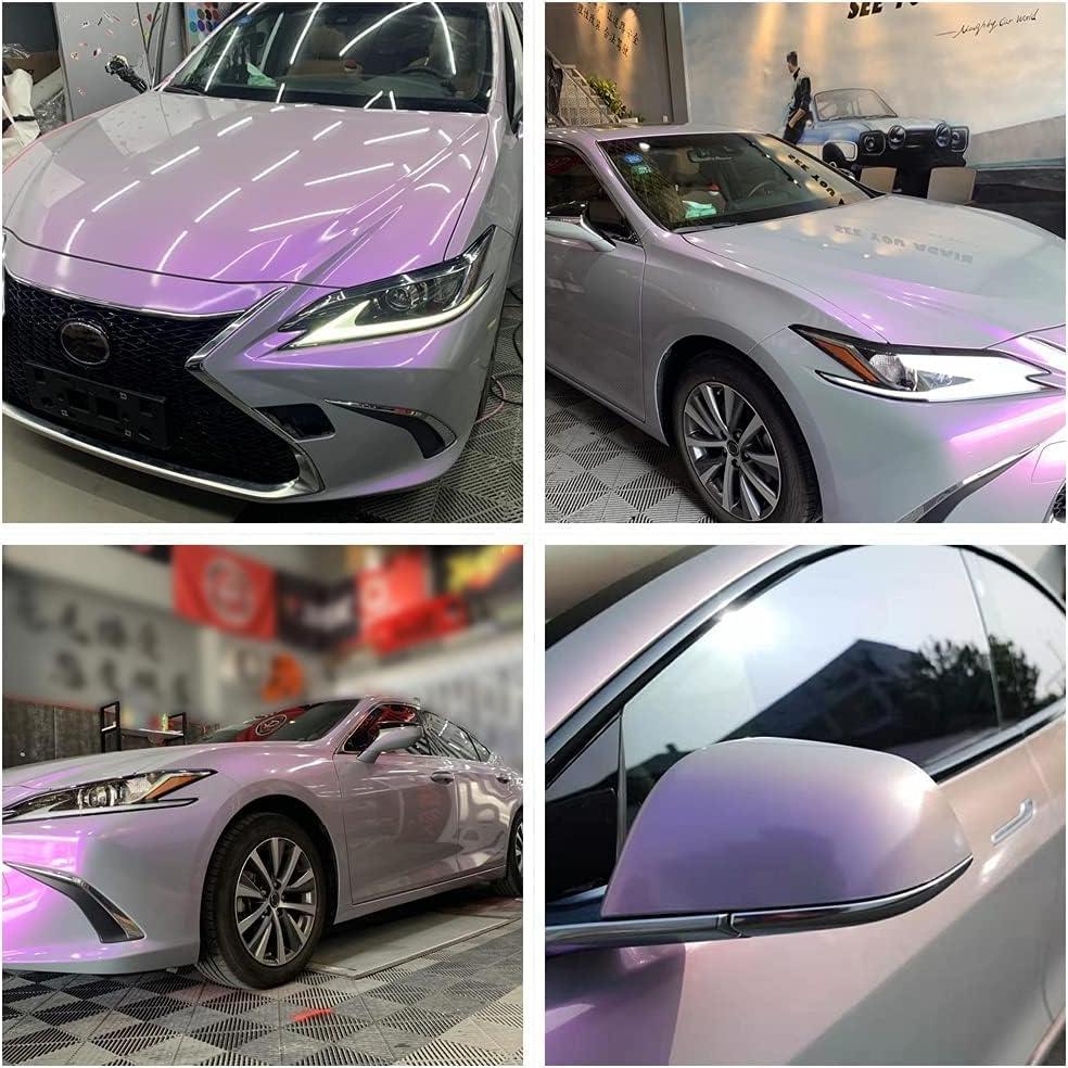 Vinilo Adhesivo para Envoltura de Coche YOLACKEY Gris a Púrpura 0.30m x 1.52m