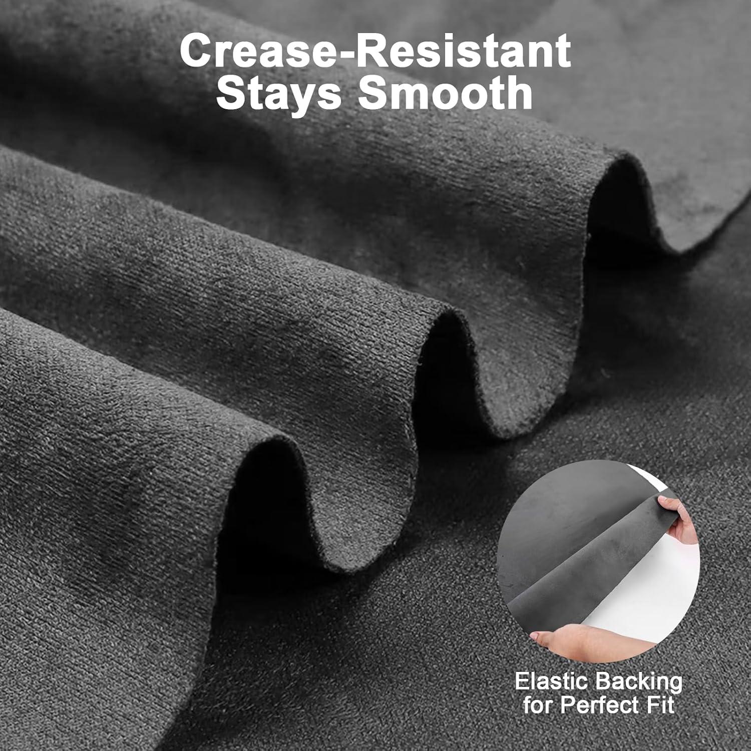 Envoltura de Suede Negro Premium RadiantDecor 43x178 cm