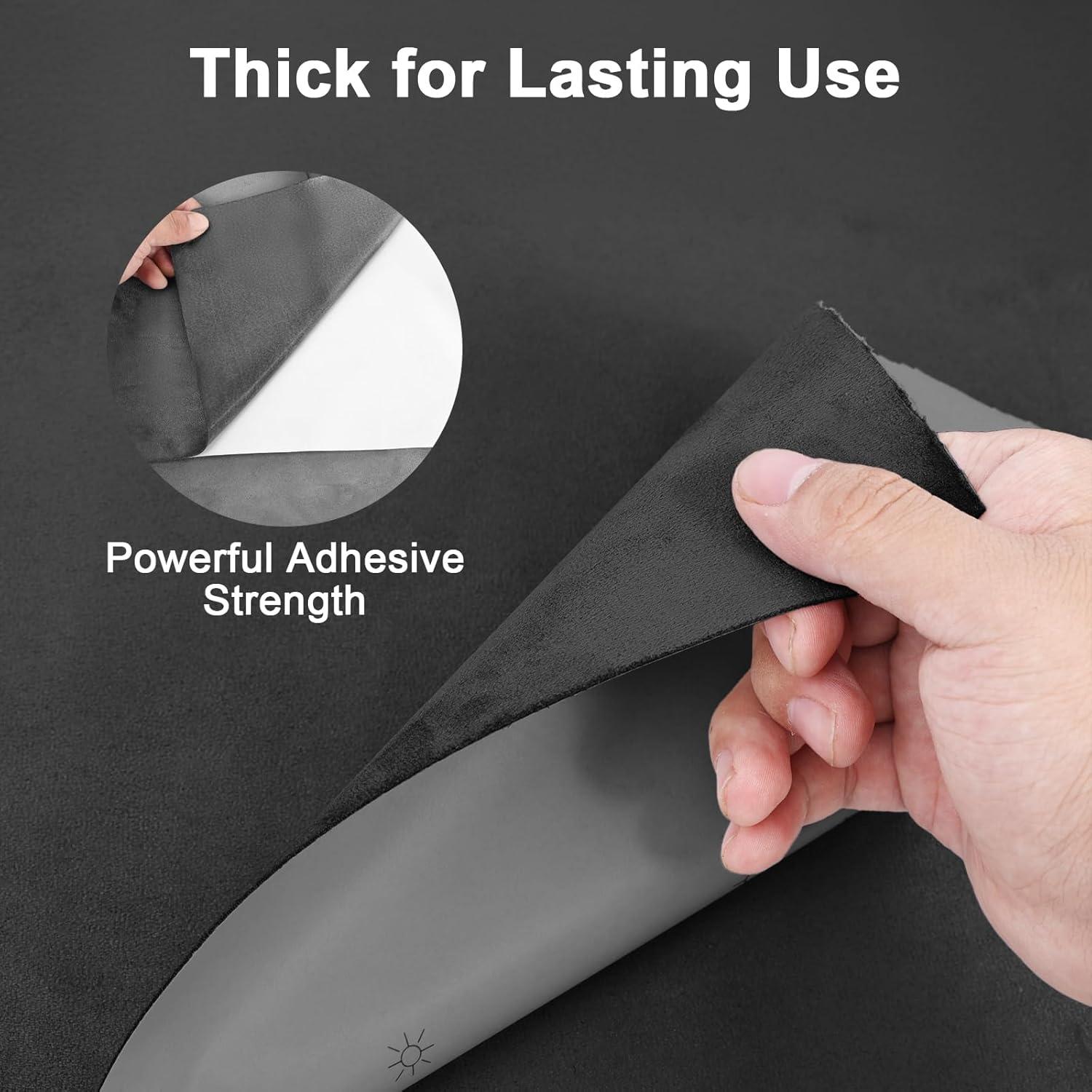 Envoltura de Suede Negro Premium RadiantDecor 43x178 cm