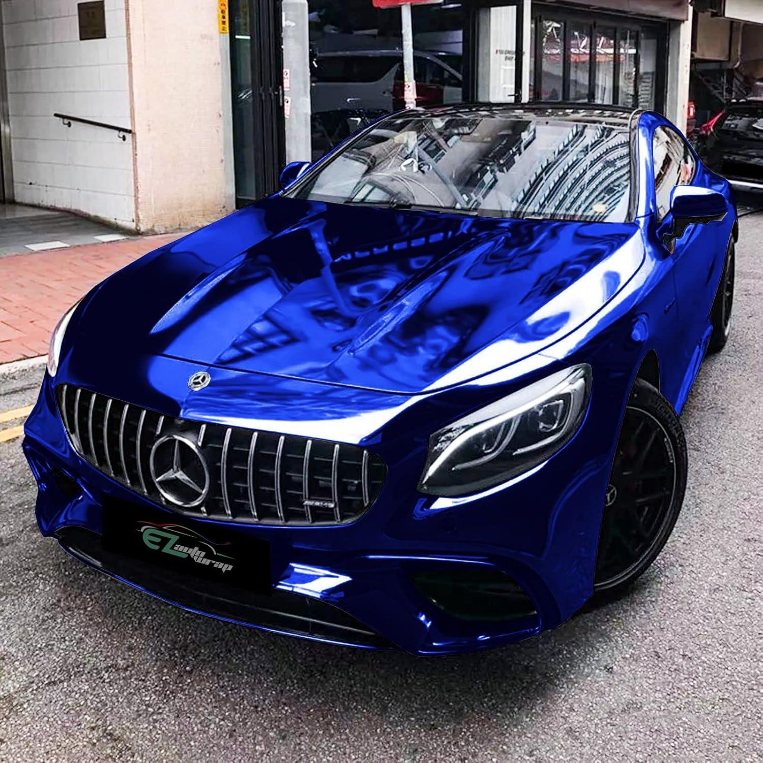 Vinilo Adhesivo EZAUTO WRAP 5FTx15FT Azul Real para Vehículos