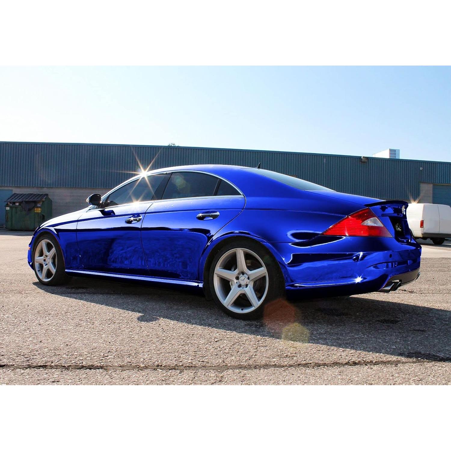 Vinilo Adhesivo EZAUTO WRAP 5FTx15FT Azul Real para Vehículos