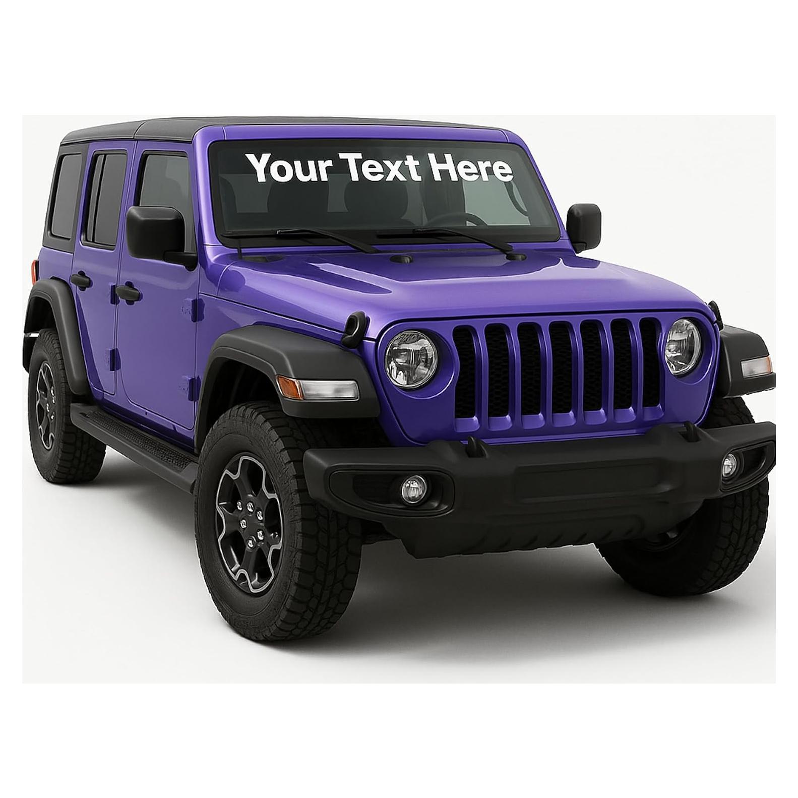 Calcomanía Personalizada para Parabrisas Auto Genérico - Vinilo Resistente