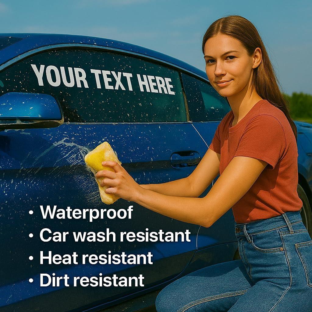 Calcomanía Personalizada para Parabrisas Auto Genérico - Vinilo Resistente