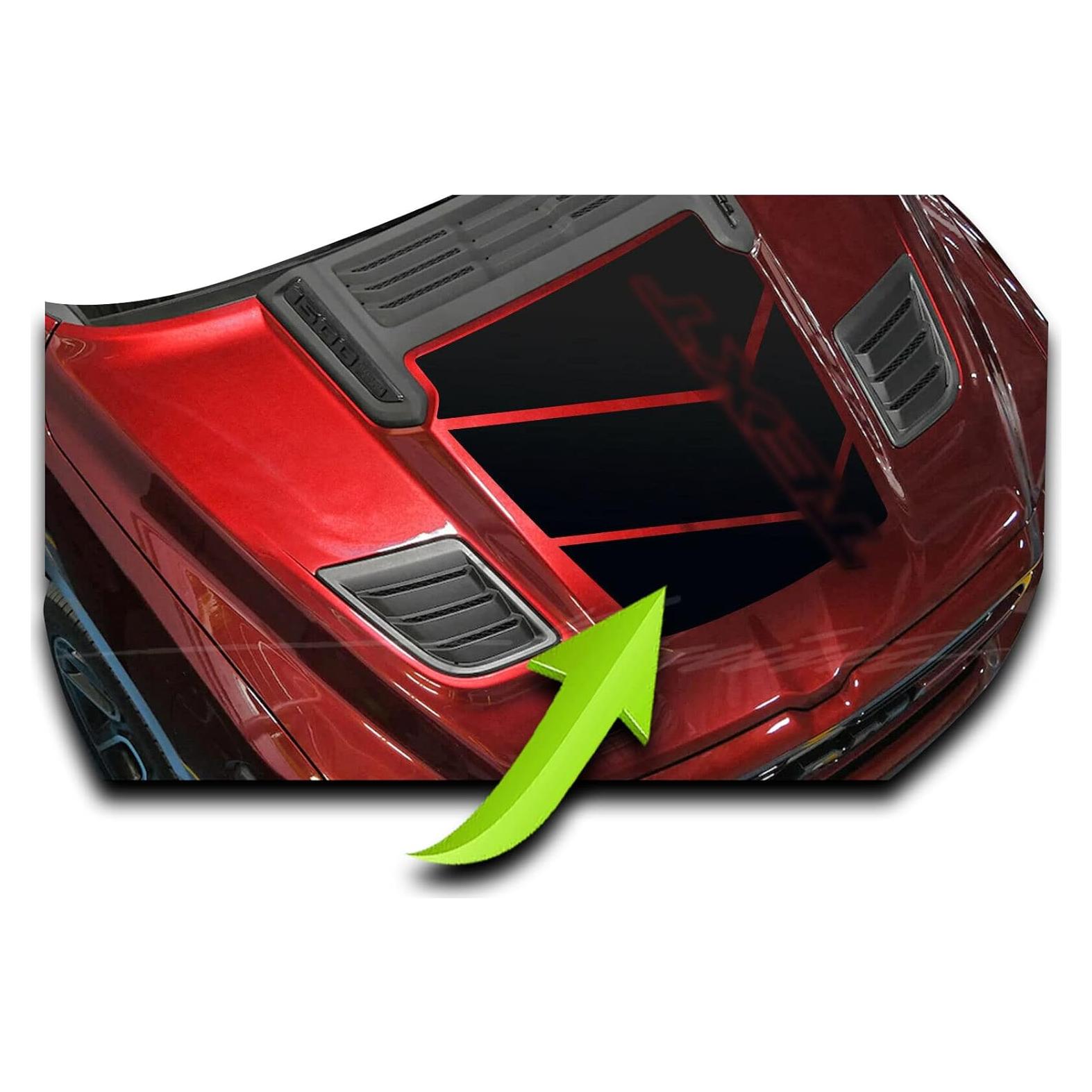 Rayas de Carrera Blackout para Capó Dodge Ram 1500 3500