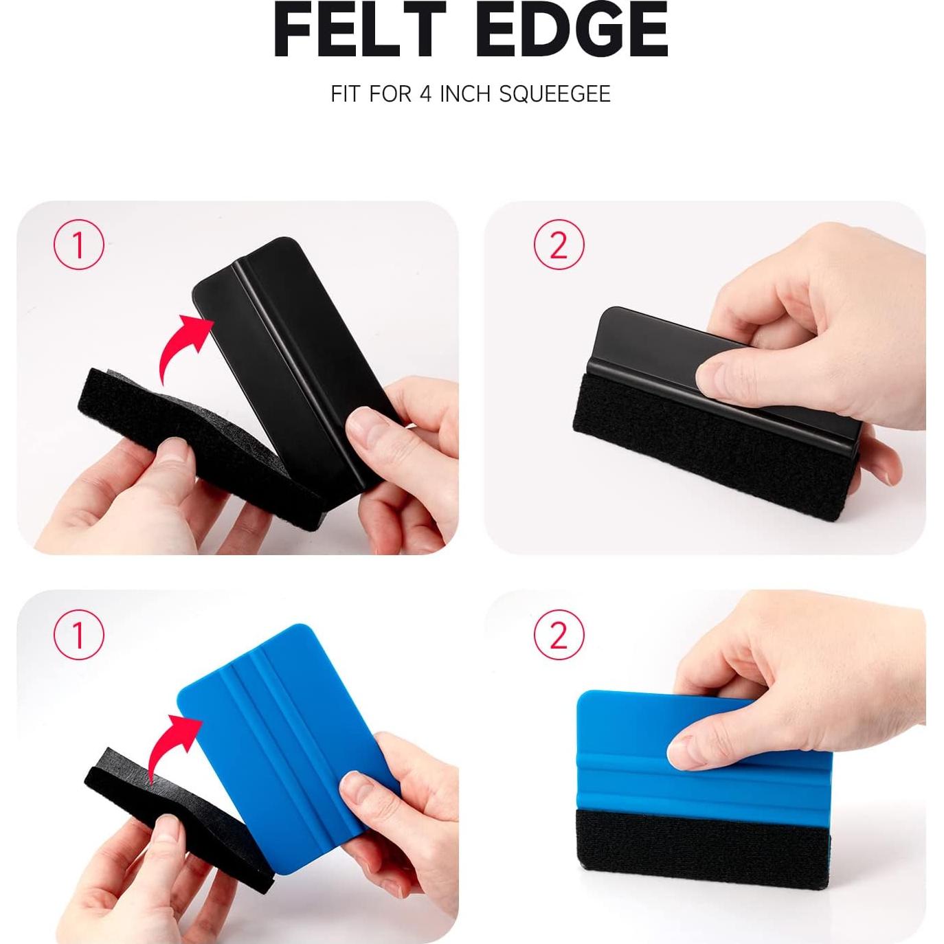 Fieltro Autoadhesivo FOSHIO 5M x 4.8cm para Vinilo y Muebles