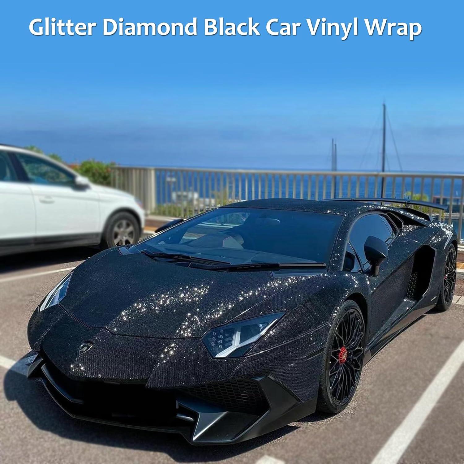 Envoltura de Vinilo Negro Brillante AuMoHall 30x200 cm