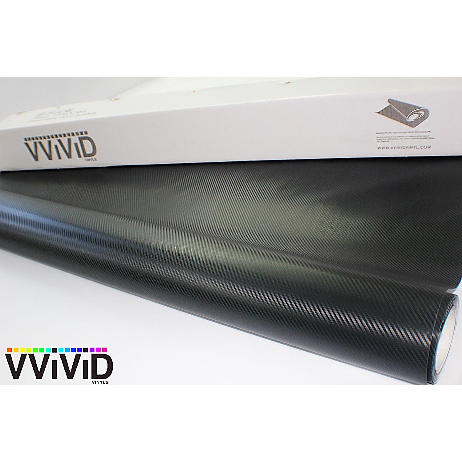 Vinilo Envoltura Fibra de Carbono Negra VViViD 6.1m x 1.5m