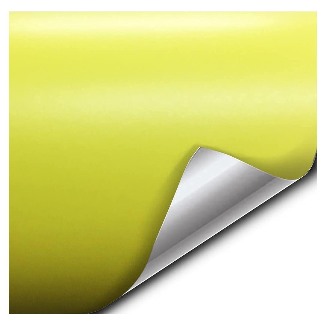 Vinilo Envoltura Mate Metálico VViViD+ Amarillo 15.24m x 1.52m