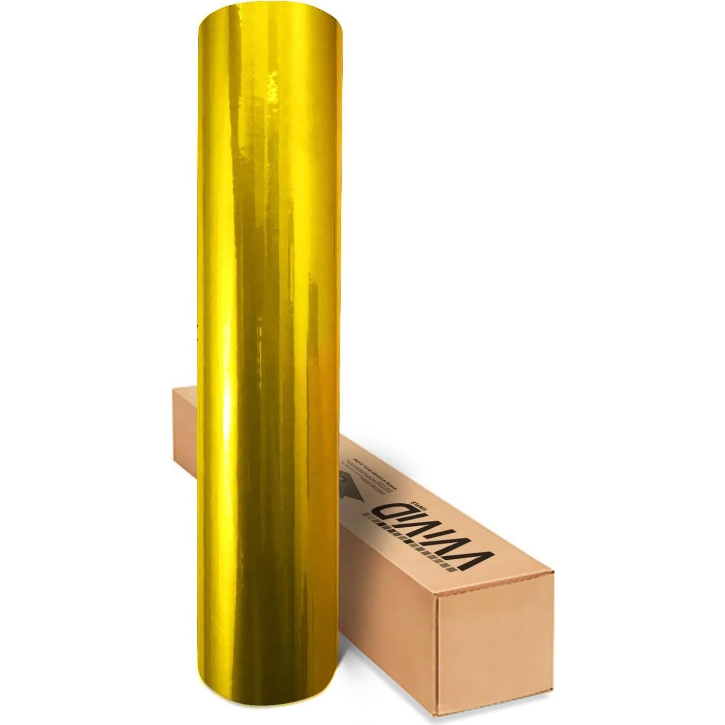 Vinilo VViViD Gloss Metallic Gold 30.48m x 1.52m para Auto