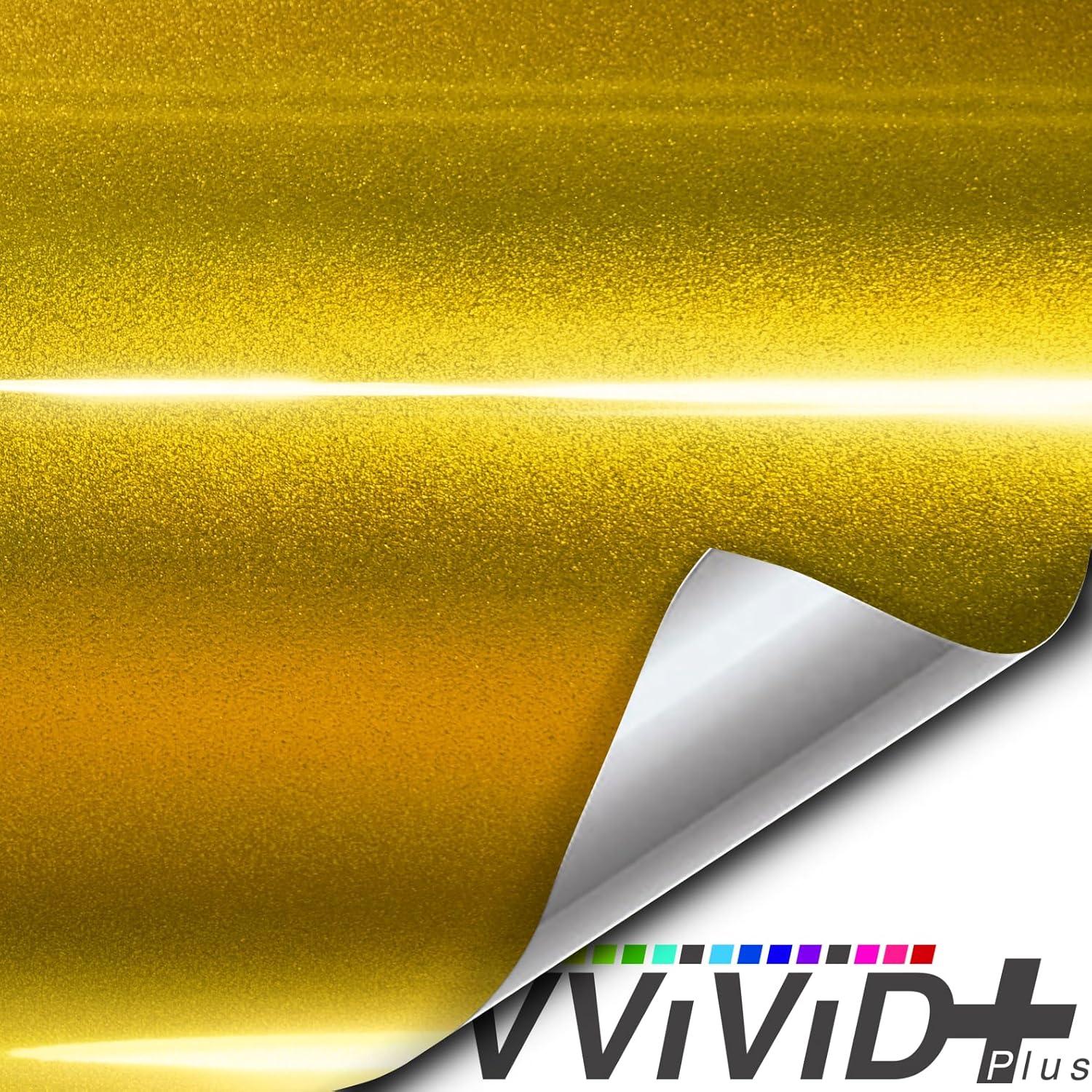 Vinilo VViViD Gloss Metallic Gold 30.48m x 1.52m para Auto