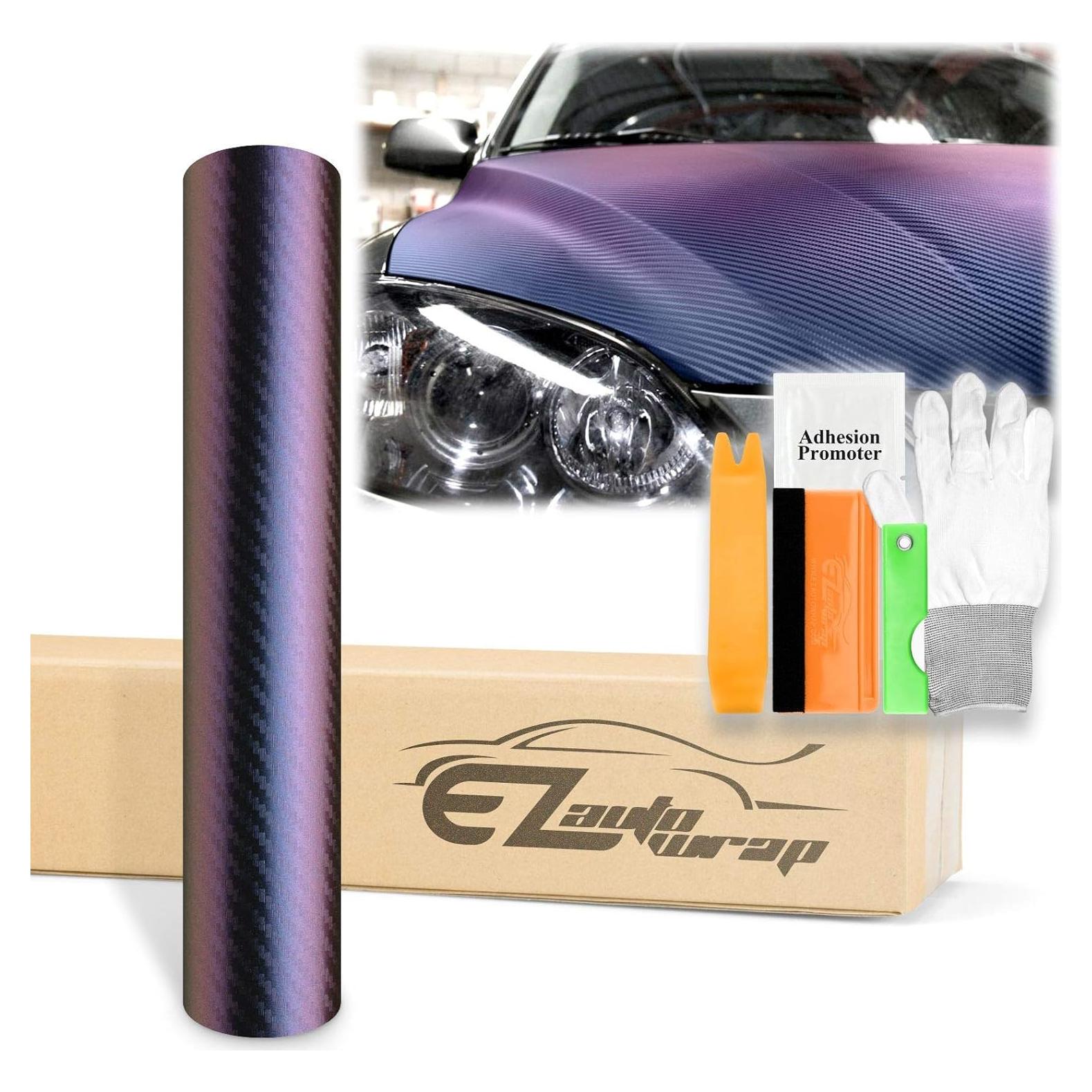 Vinilo Adhesivo EZAUTO WRAP Chameleon 1.52m x 15.24m Morado Azul