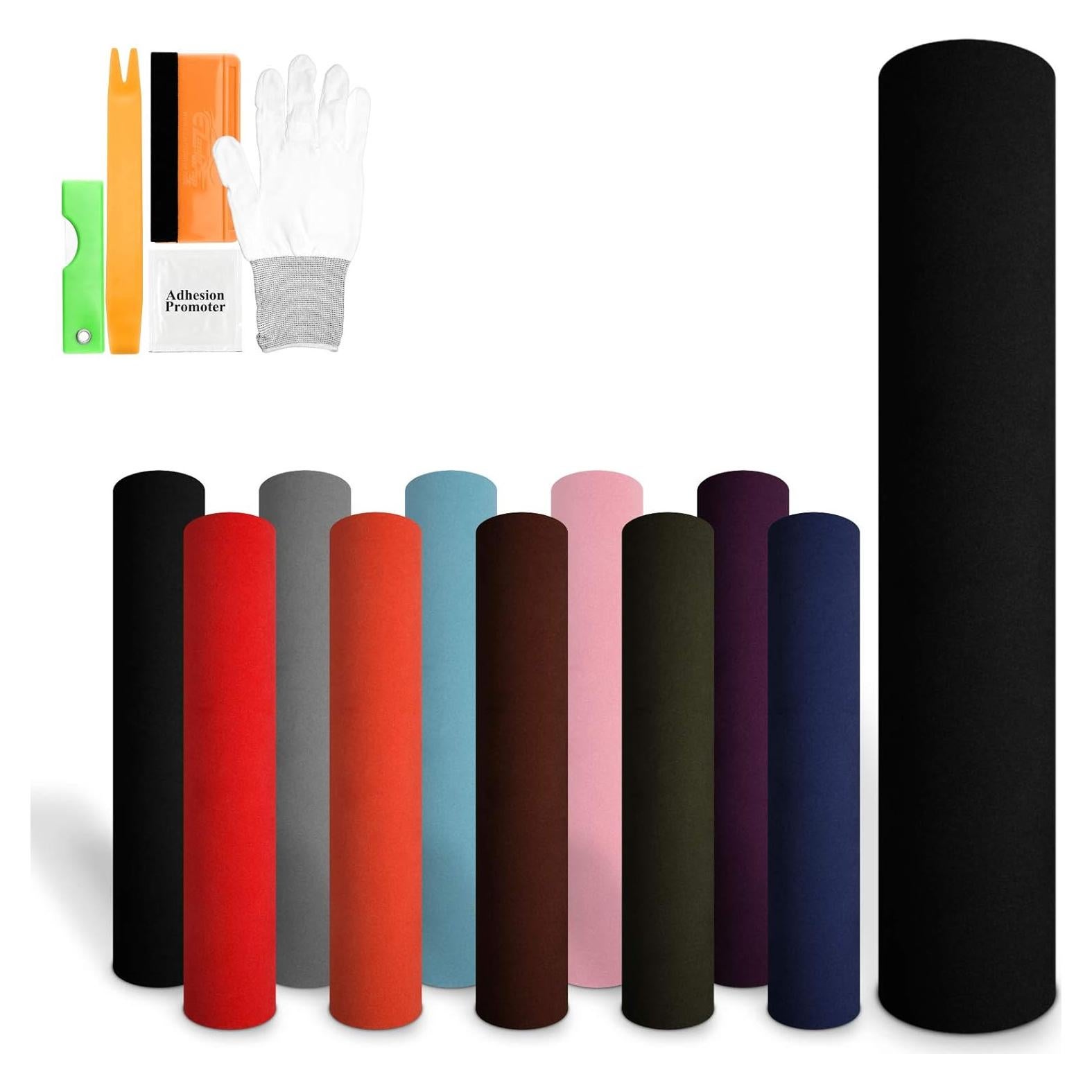 Vinilo Adhesivo EZAUTO WRAP Terciopelo Rojo 1.35m x 12.19m