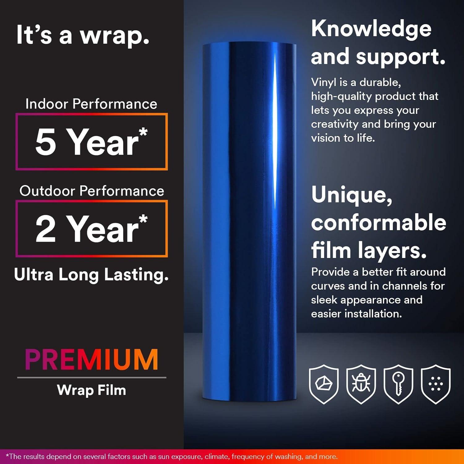 Vinilo Adhesivo EZAUTO WRAP 1.52m x 12.19m Cielo Azul