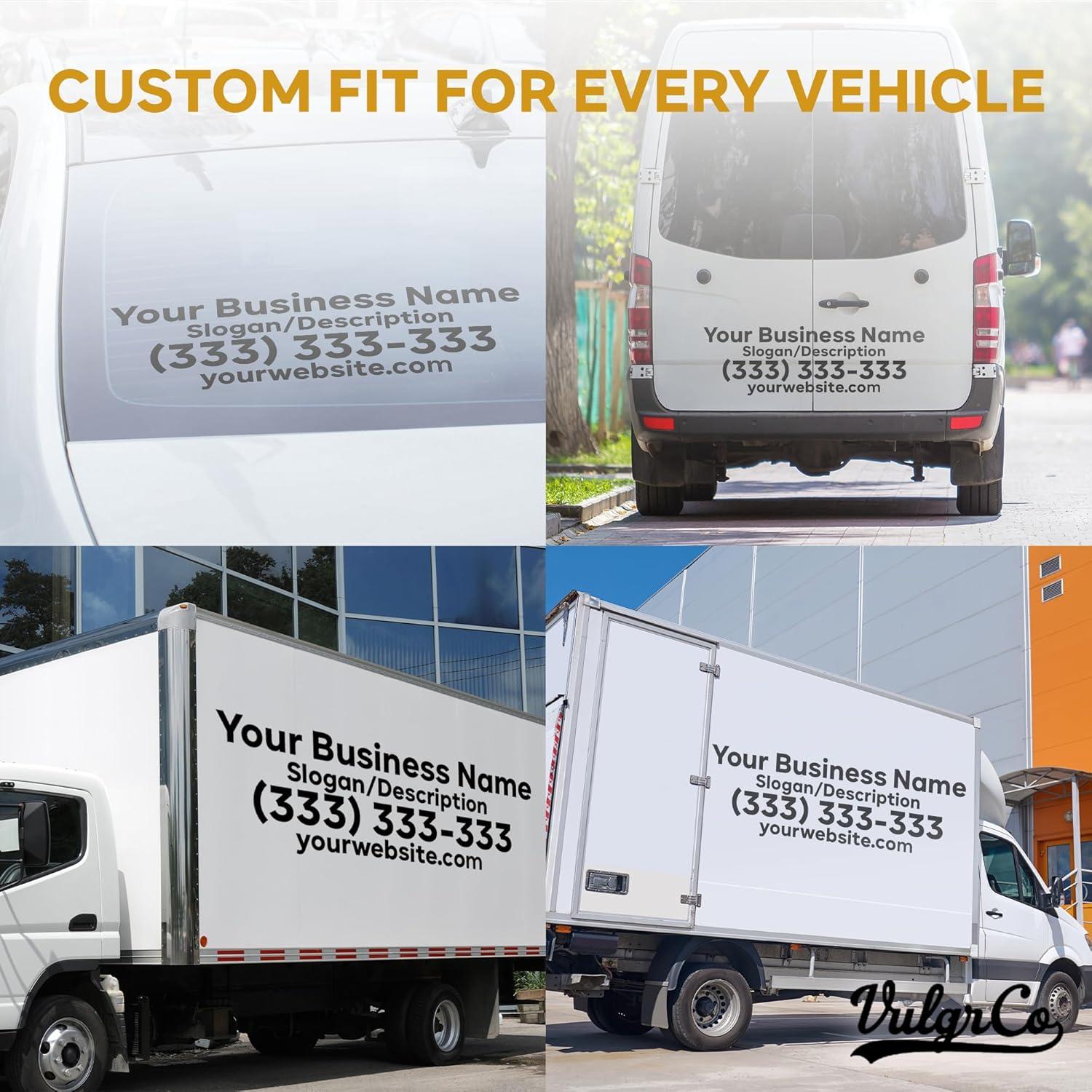 Calcomanías Personalizadas para Camiones VulgrCo - Vinilo Resistente