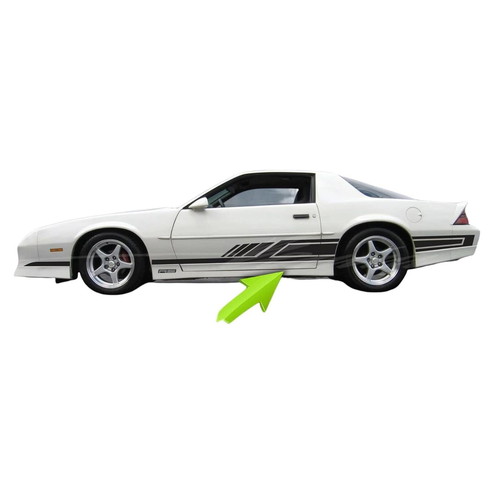 Calcomanías Rayas de Carreras Benini - Negro Brillante - Izquierda/Derecha