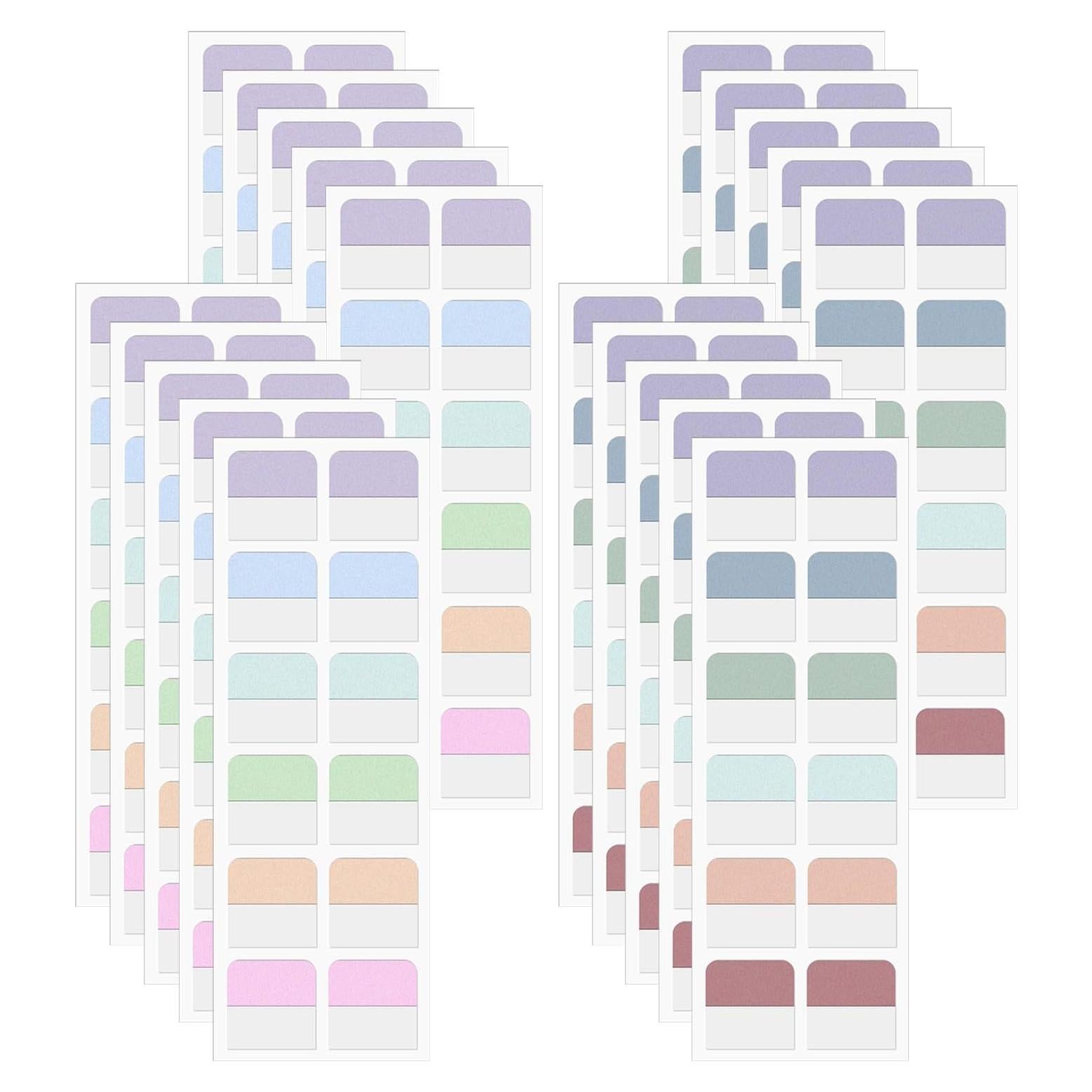 240 Pestañas Adhesivas de Colores Mozeat Lens 2.5x2.8cm