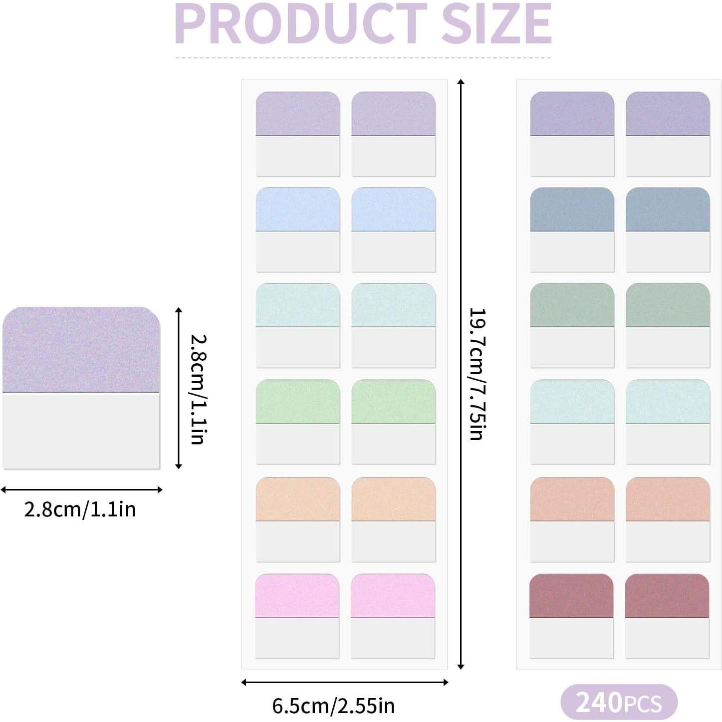 240 Pestañas Adhesivas de Colores Mozeat Lens 2.5x2.8cm