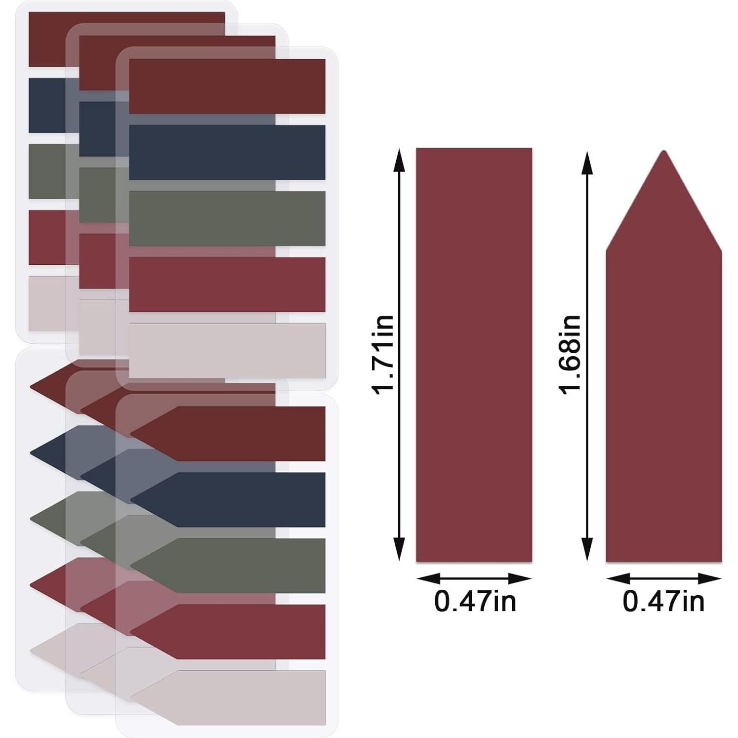 Etiquetas Adhesivas Flecha JANYUN 1600 Piezas Color Vintage