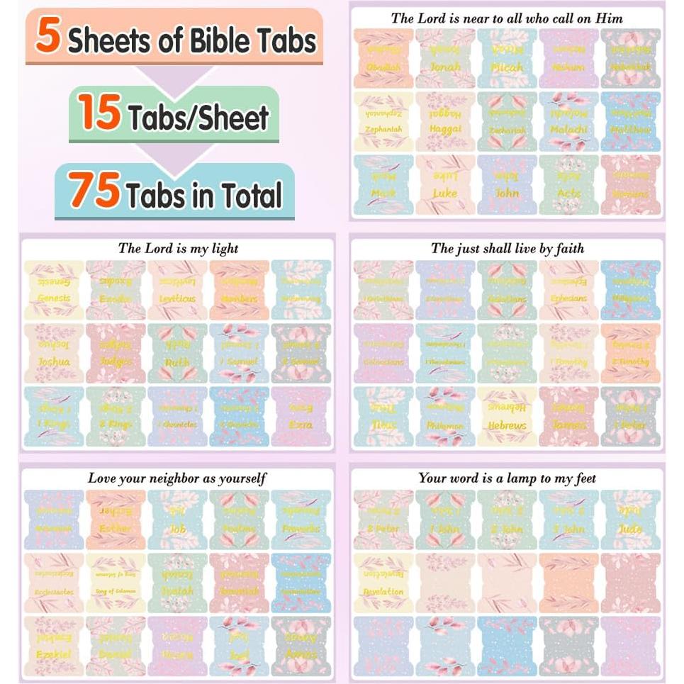 Etiquetas de Índice para Biblia Mifuner - 66 Pestañas Laminadas