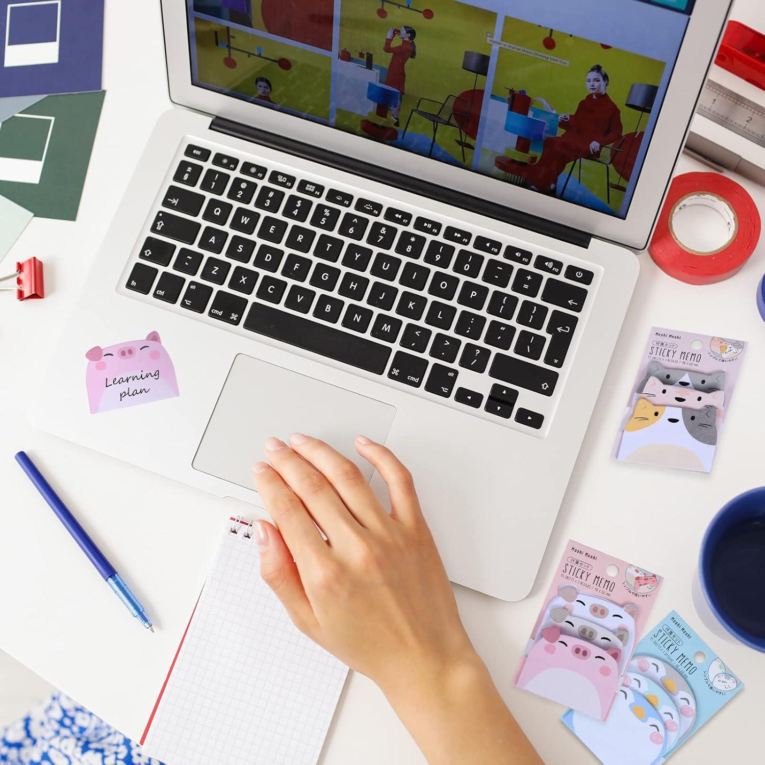 Notas Adhesivas Molain en Forma de Animales - Paquete de 6