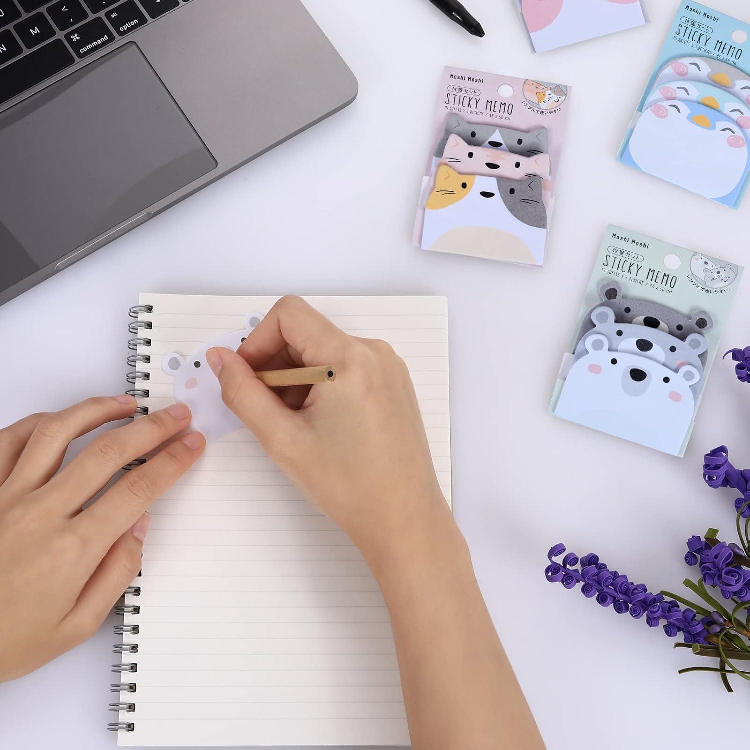 Notas Adhesivas Molain en Forma de Animales - Paquete de 6