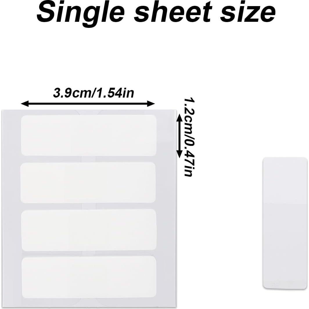 500 Etiquetas Adhesivas Blancas Gosknor 3.91x1.19 cm para Notas