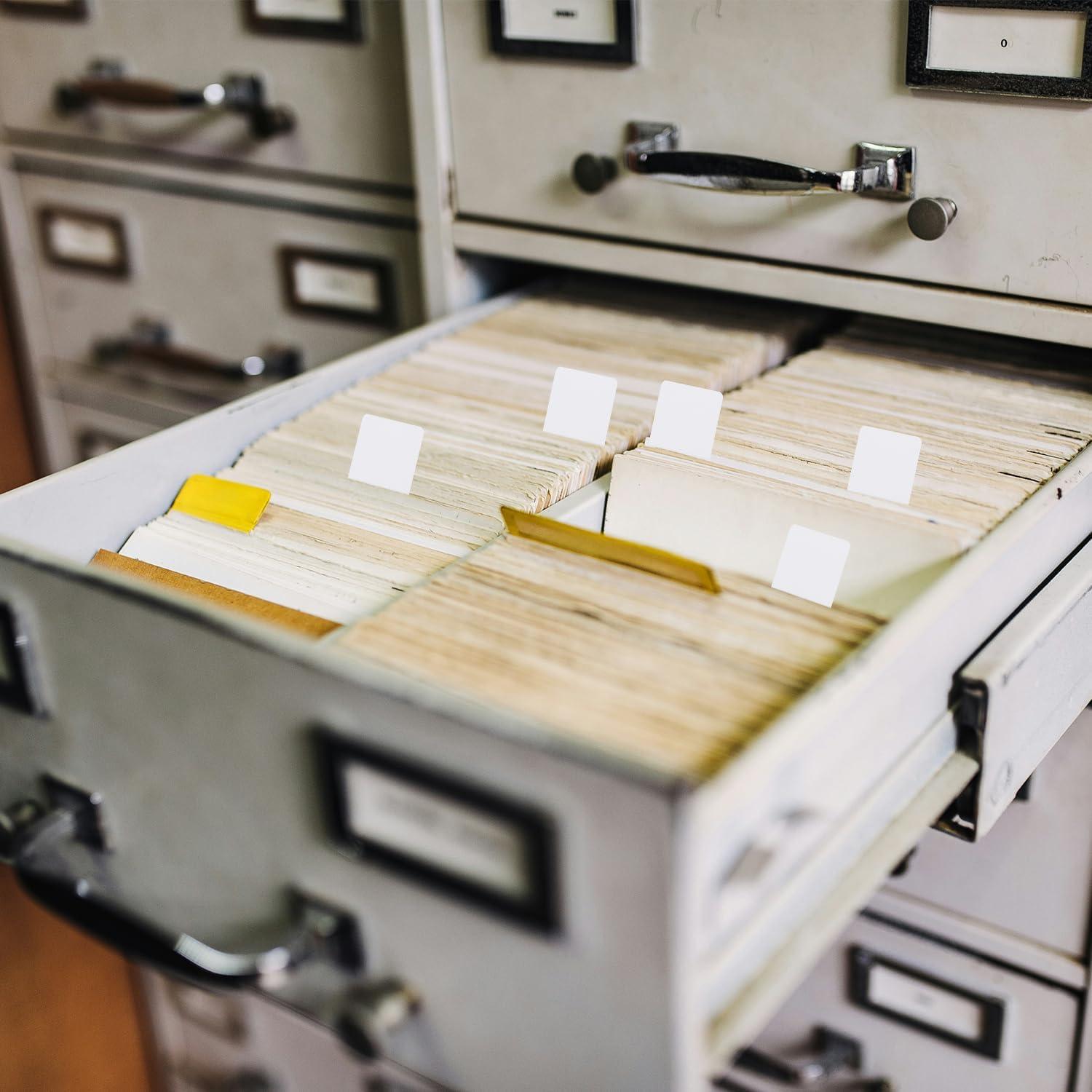 500 Etiquetas Adhesivas Blancas Gosknor 3.91x1.19 cm para Notas