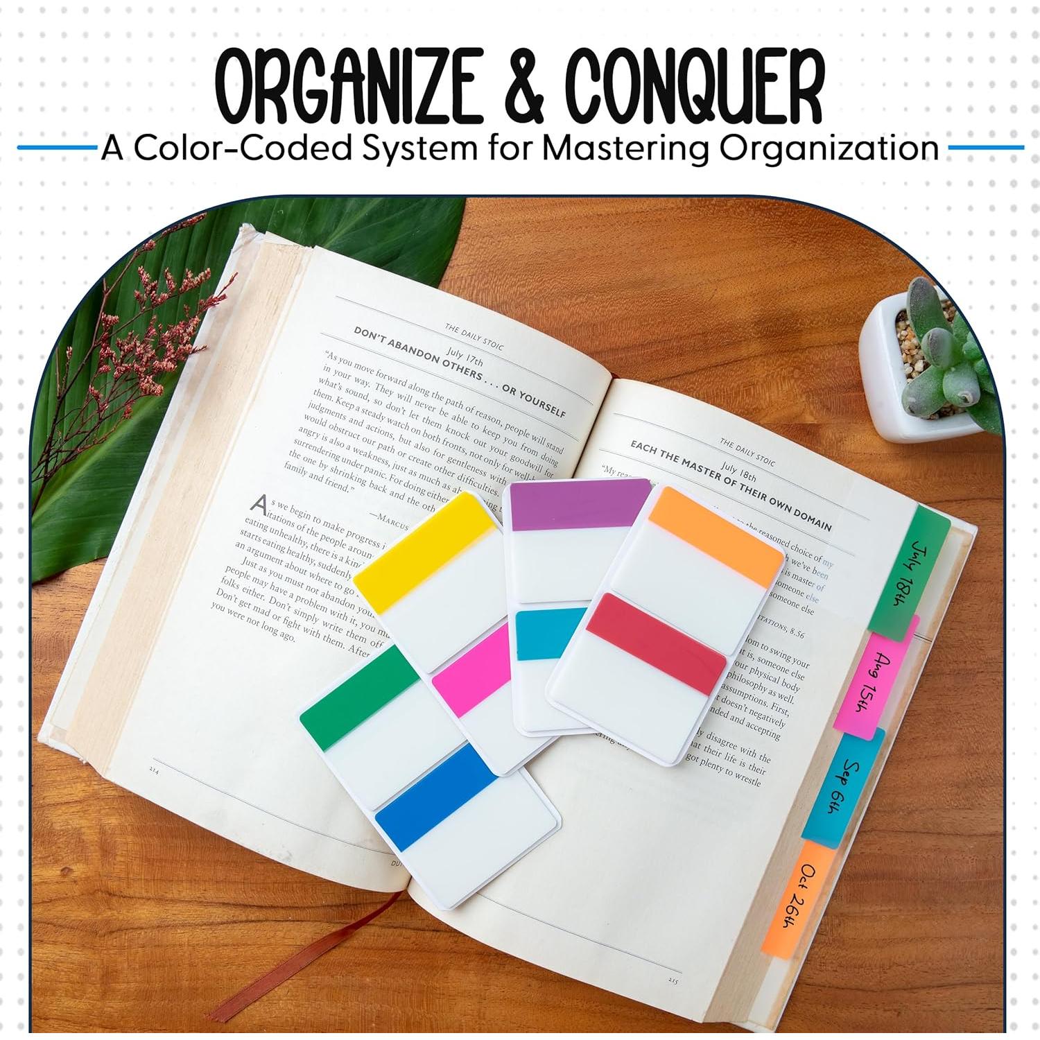 Pestañas Adhesivas Essex Wares 320 Piezas 5.08 cm 8 Colores