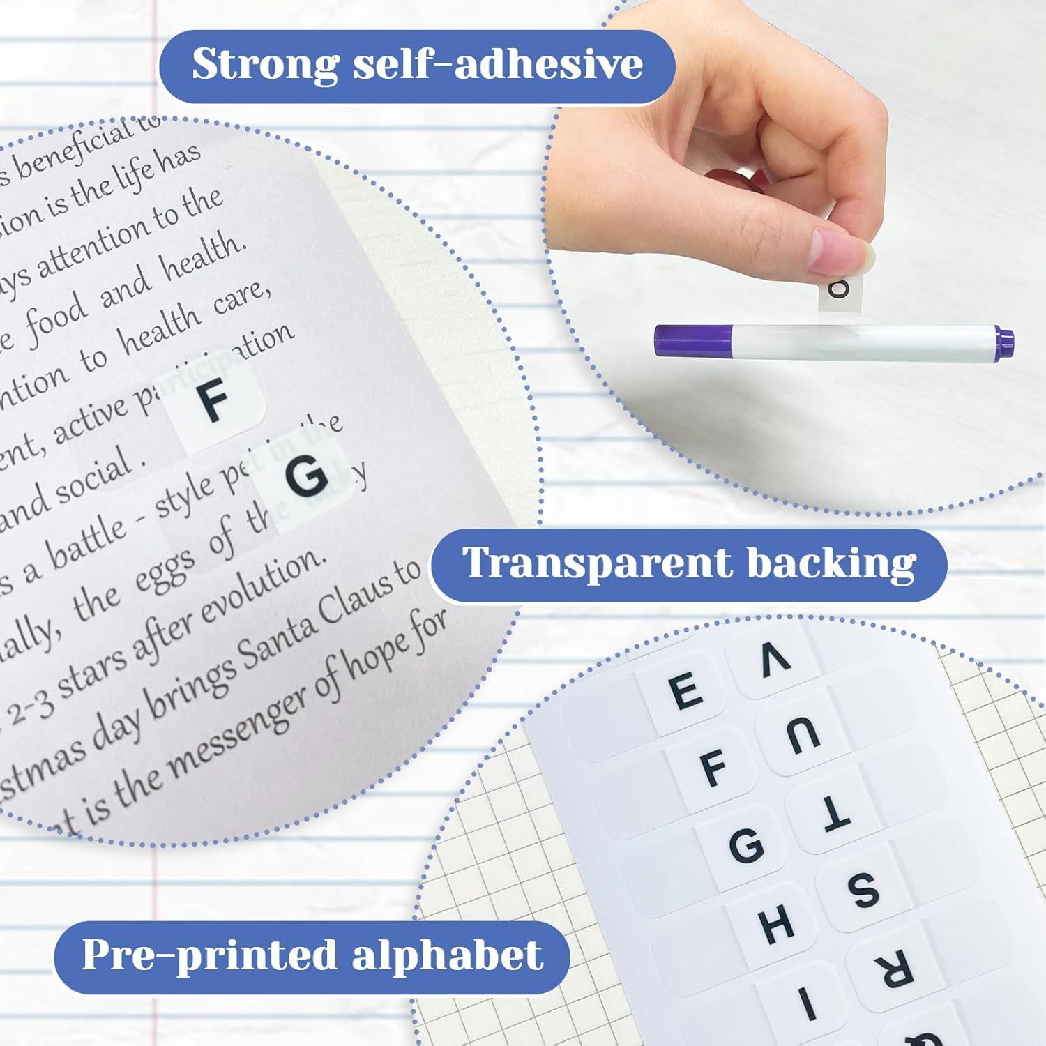 Etiquetas Adhesivas A-Z Imeepa para Índice 208 Pcs Blancas