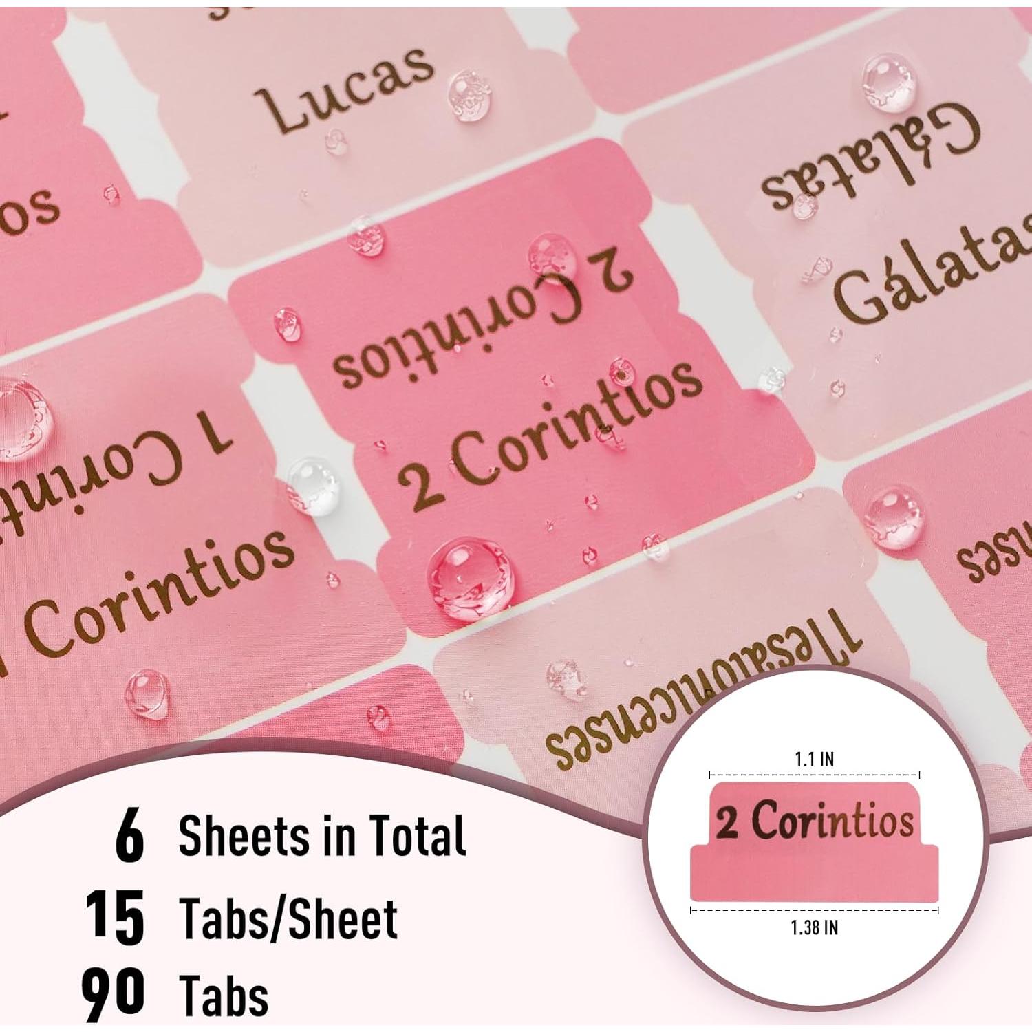 Pestañas para Biblia en Español SMART MAGUS, 90 Pestañas Doradas