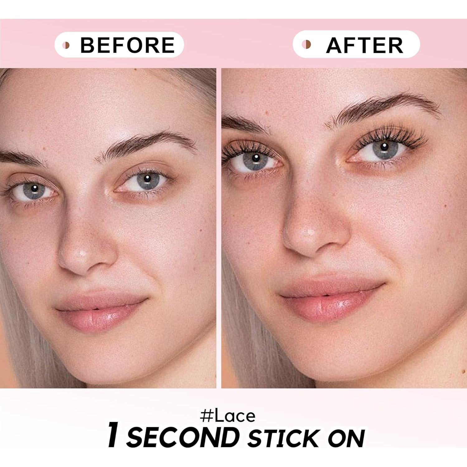 Pestañas Autoadhesivas GAQQI LACE 10-16mm 100pcs Sin Banda