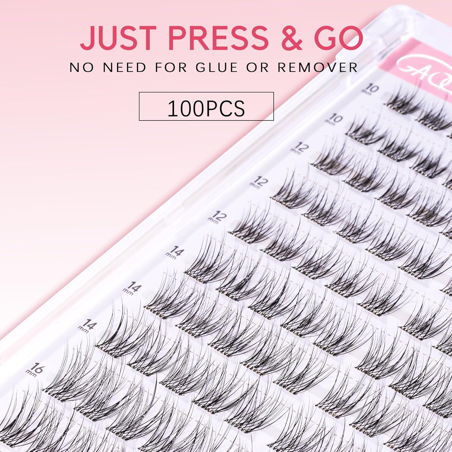 Pestañas Autoadhesivas GAQQI LACE 10-16mm 100pcs Sin Banda