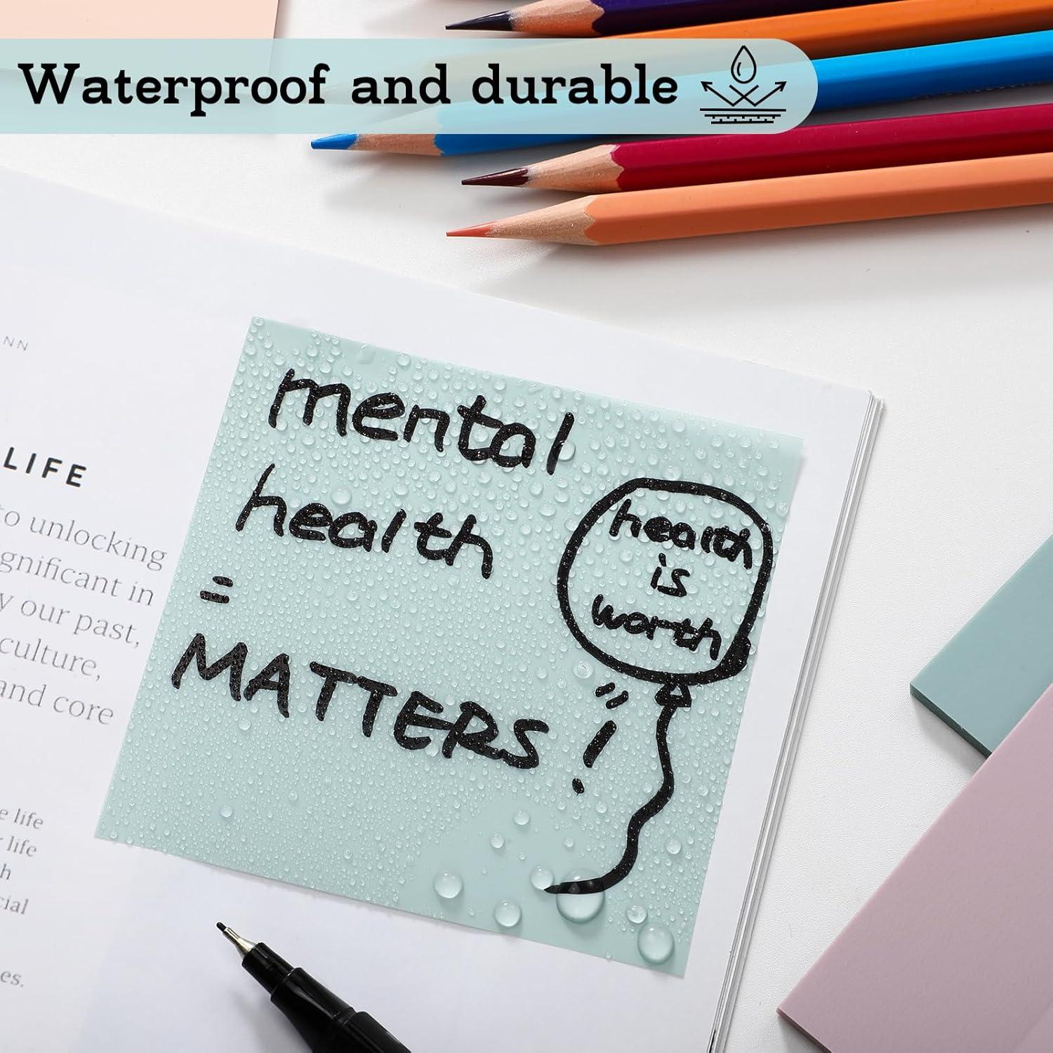 Notas Adhesivas Transparentes VITEVER 1000 Hojas 7 Colores 7.62x7.62 cm