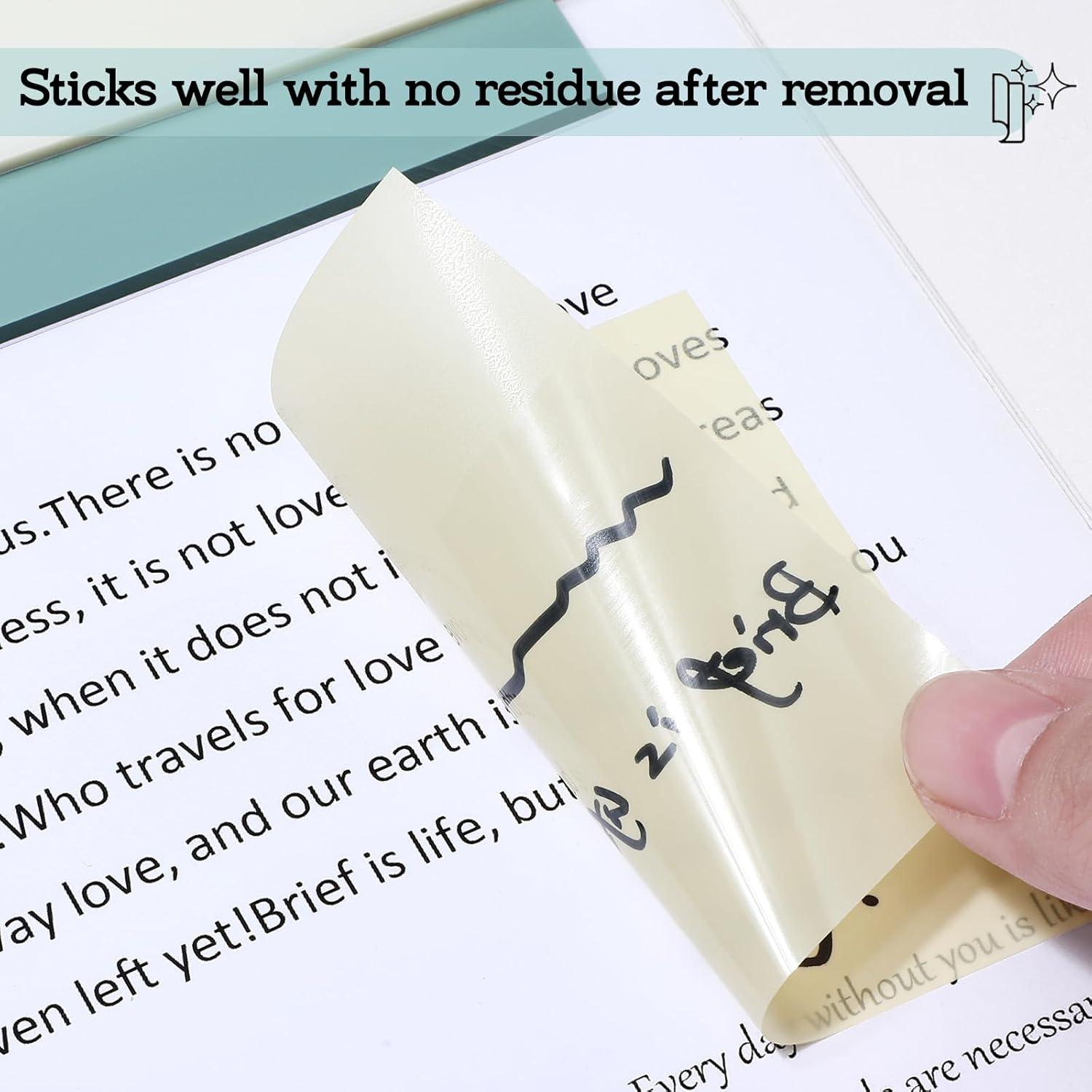 Notas Adhesivas Transparentes VITEVER 1000 Hojas 7 Colores 7.62x7.62 cm