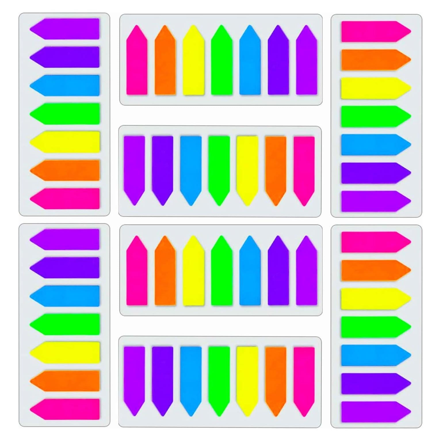Banderas Adhesivas de Notas Cayxenful 1120 Pcs 7 Colores