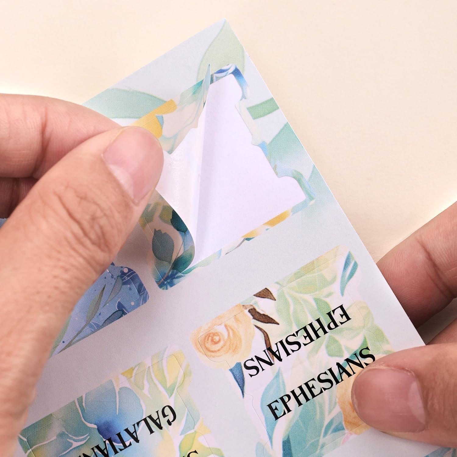 Etiquetas de Biblia VYRANA - 66 Etiquetas Laminadas y 39 Divisores