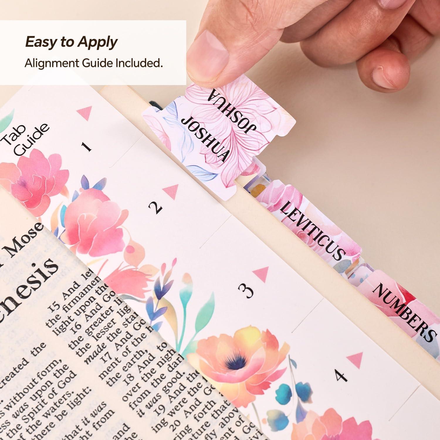 Etiquetas de Biblia VYRANA - 66 Etiquetas Laminadas y 39 Divisores