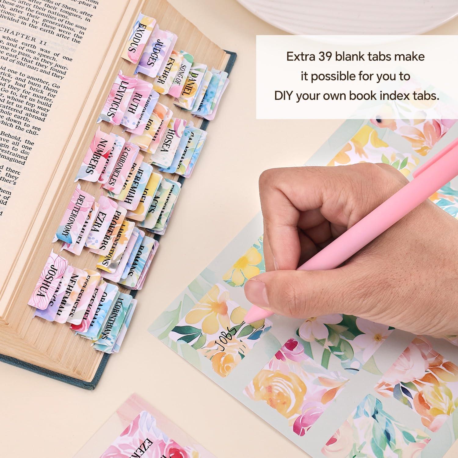 Etiquetas de Biblia VYRANA - 66 Etiquetas Laminadas y 39 Divisores