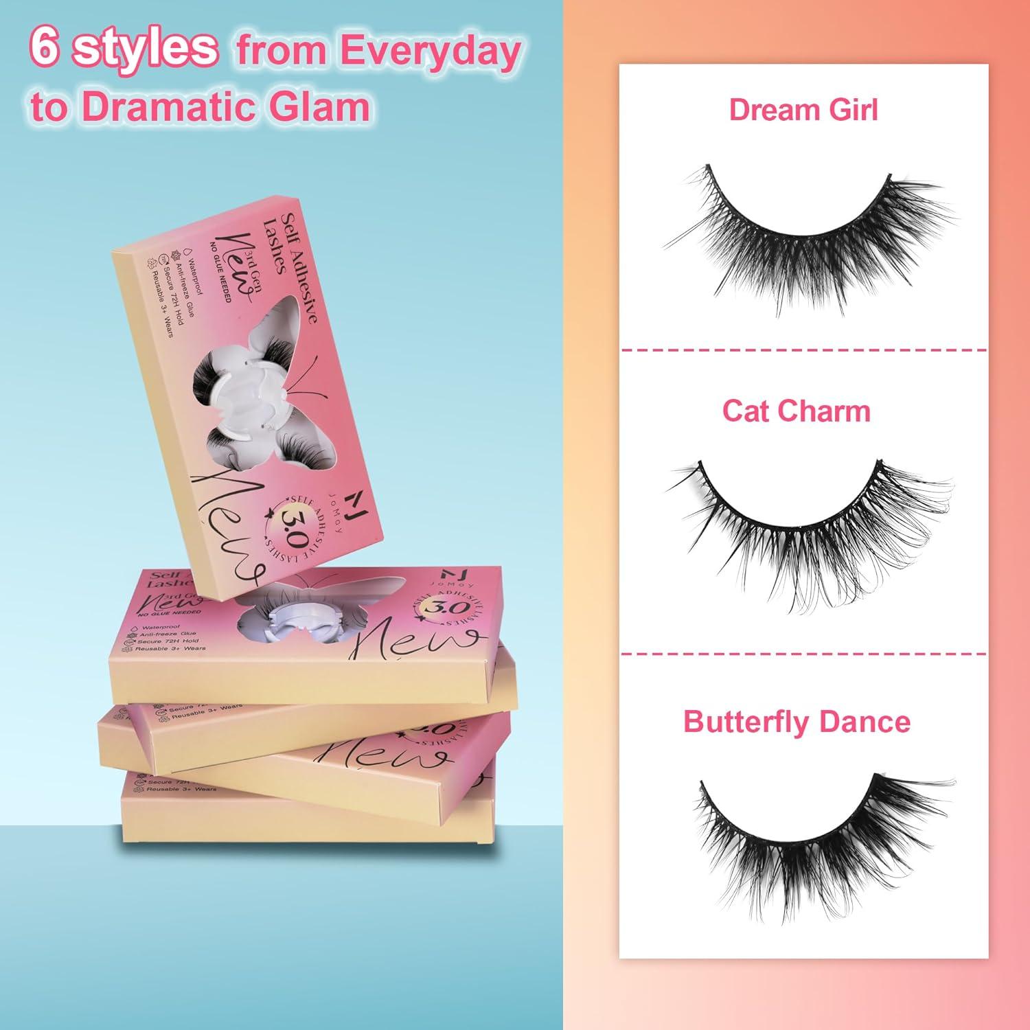 Pestañas Autoadhesivas JoMay 3D Reutilizables 5x Naturales