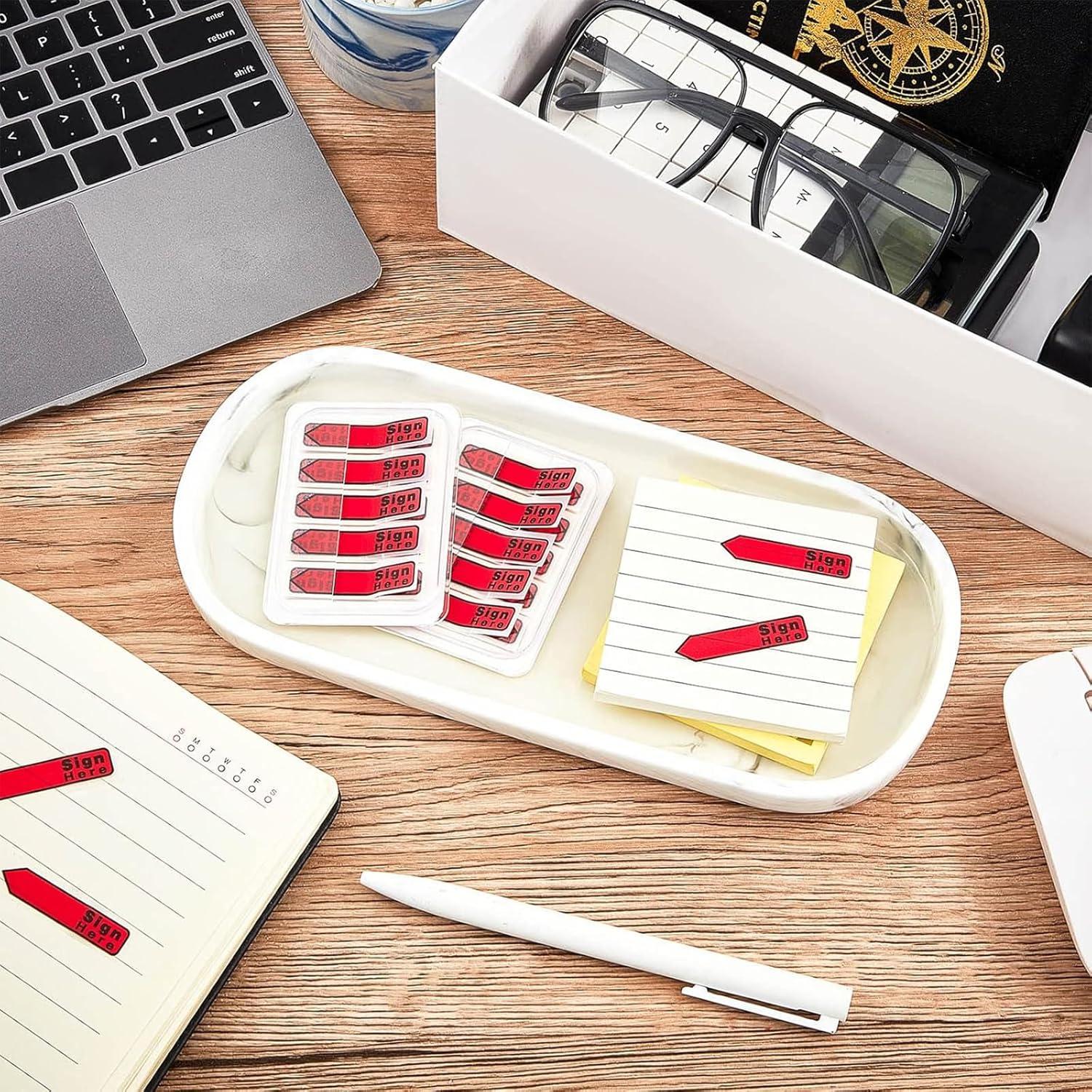 Pegatinas Adhesivas Colarr 500 Piezas Firmar Aquí Rojo