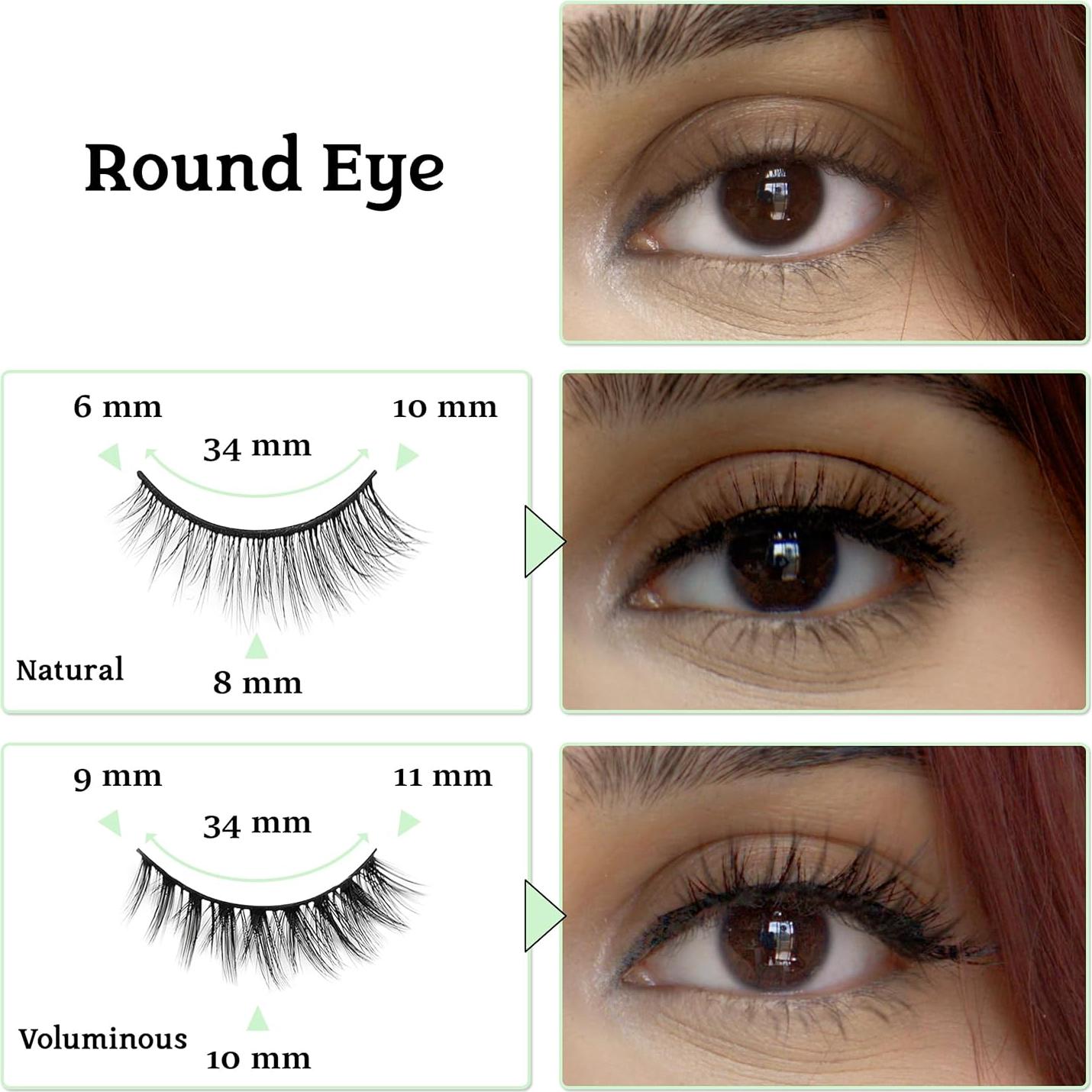 Pestañas Autoadhesivas 2R Studio - 3 Pares Naturales Curva C