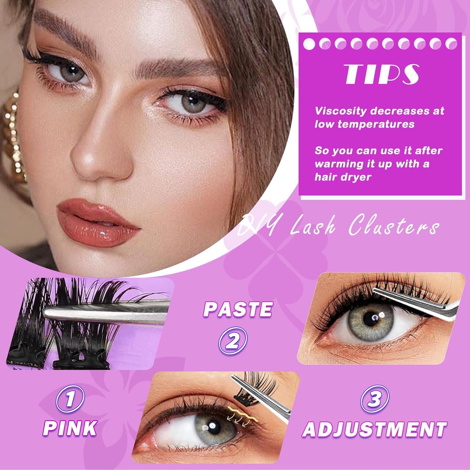 Pestañas Autoadhesivas Fabloss 80 Pcs Racimos Reutilizables