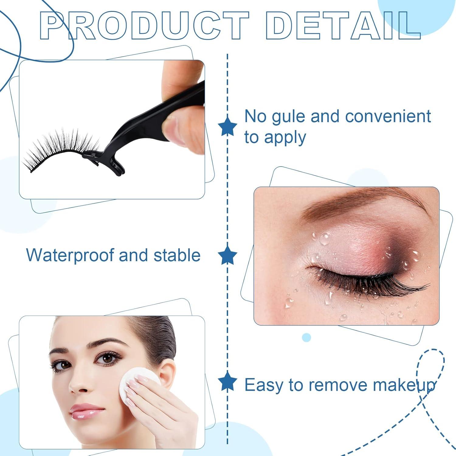 32 Pares de Pestañas Autoadhesivas Reutilizables Nuogo