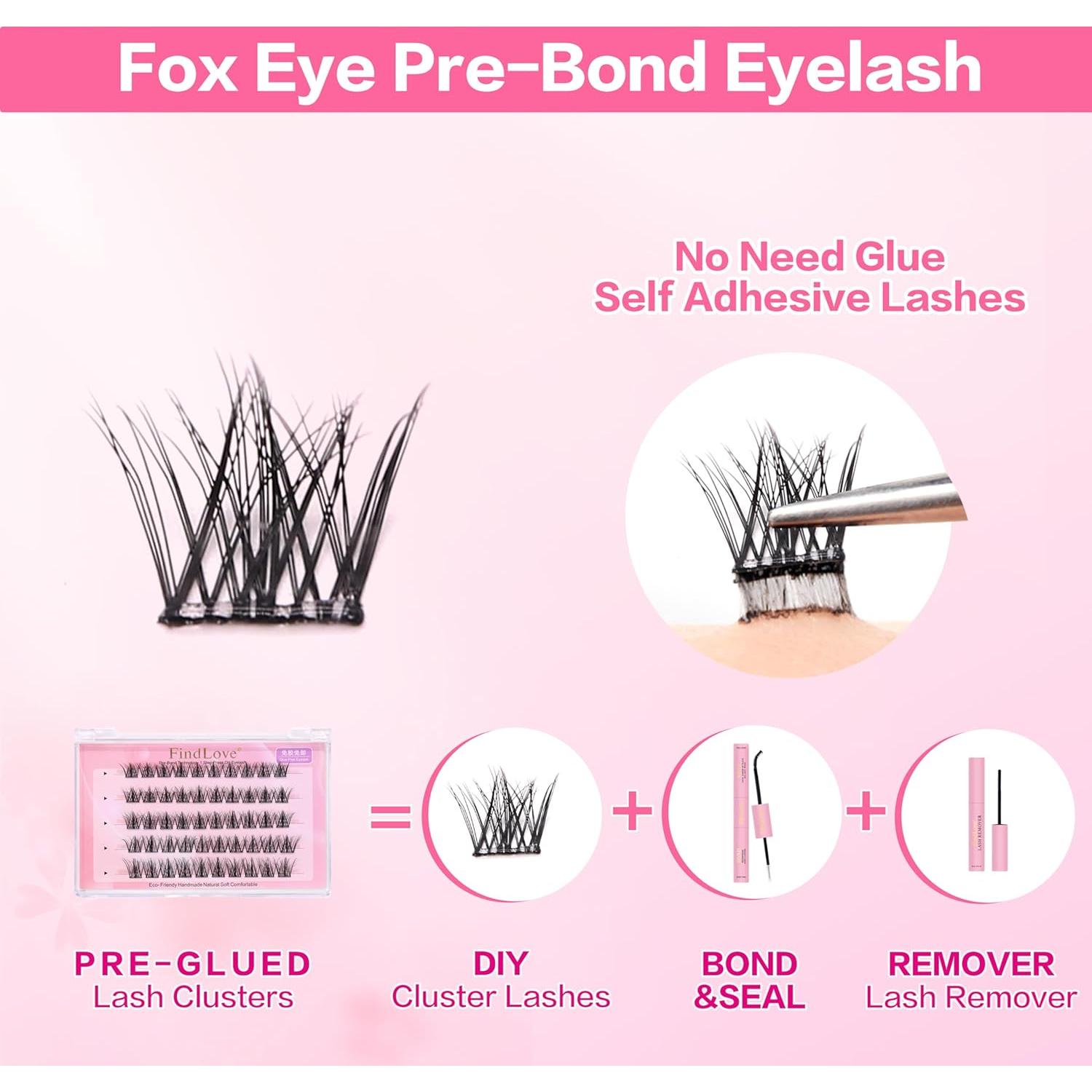 Pestañas Autoadhesivas FindLove Sin Pegamento 19.1x11.2cm