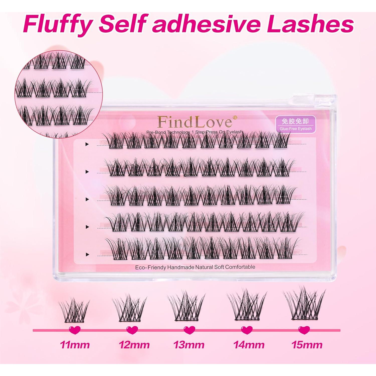 Pestañas Autoadhesivas FindLove Sin Pegamento 19.1x11.2cm