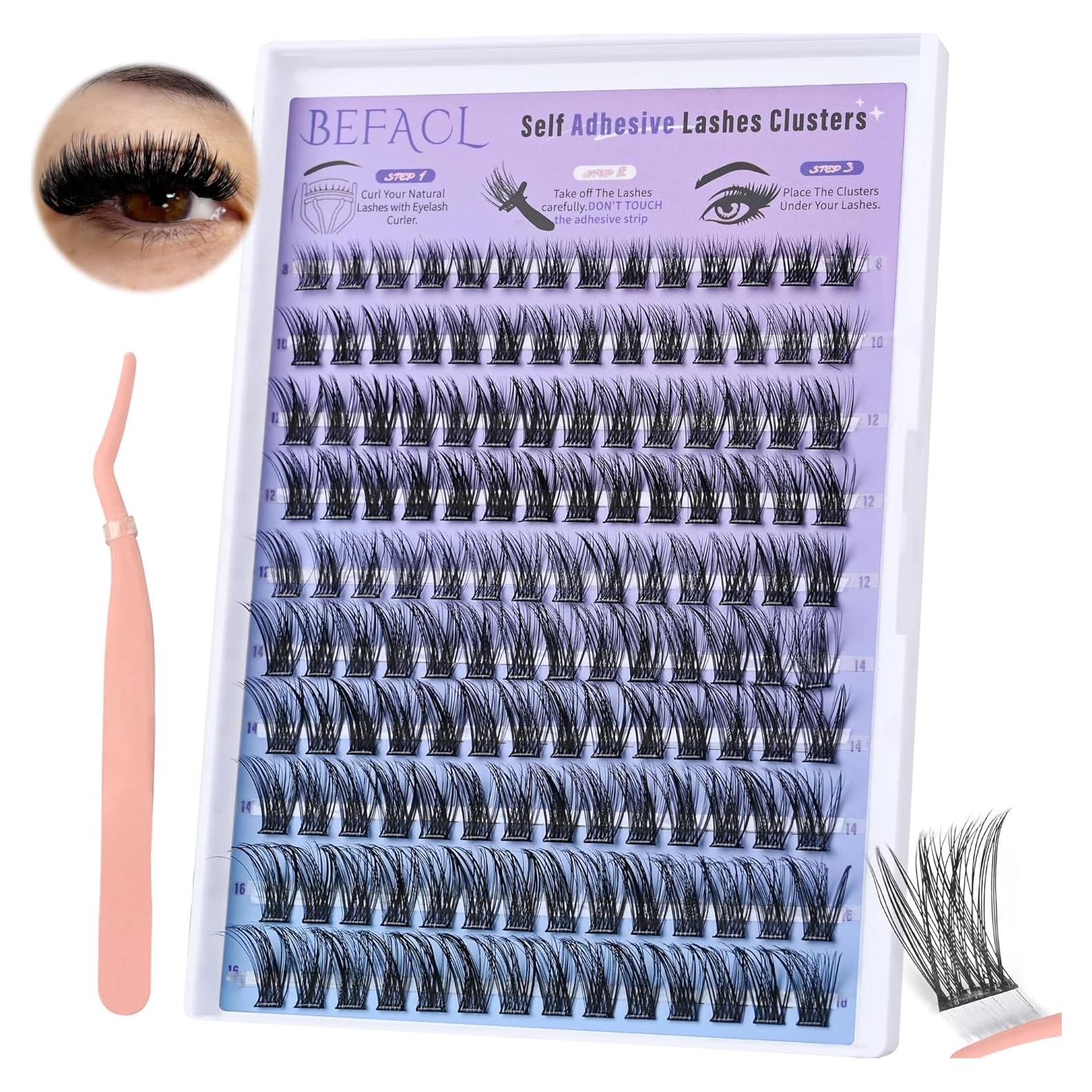 Kit de Pestañas Autoadhesivas BEFACL 8-16mm Wispy